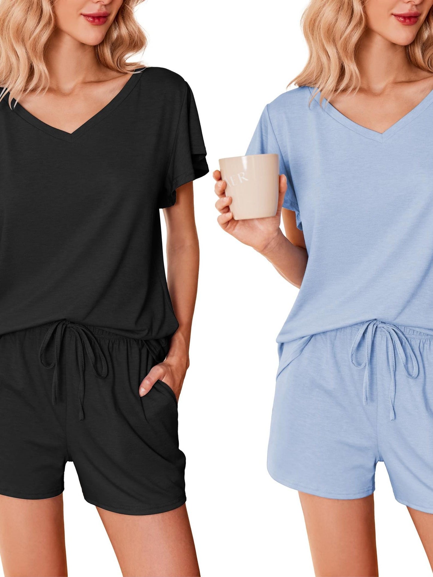 Soft Ruffle Pajama Set 2-Pack ELESOL Comfy Sleepwear