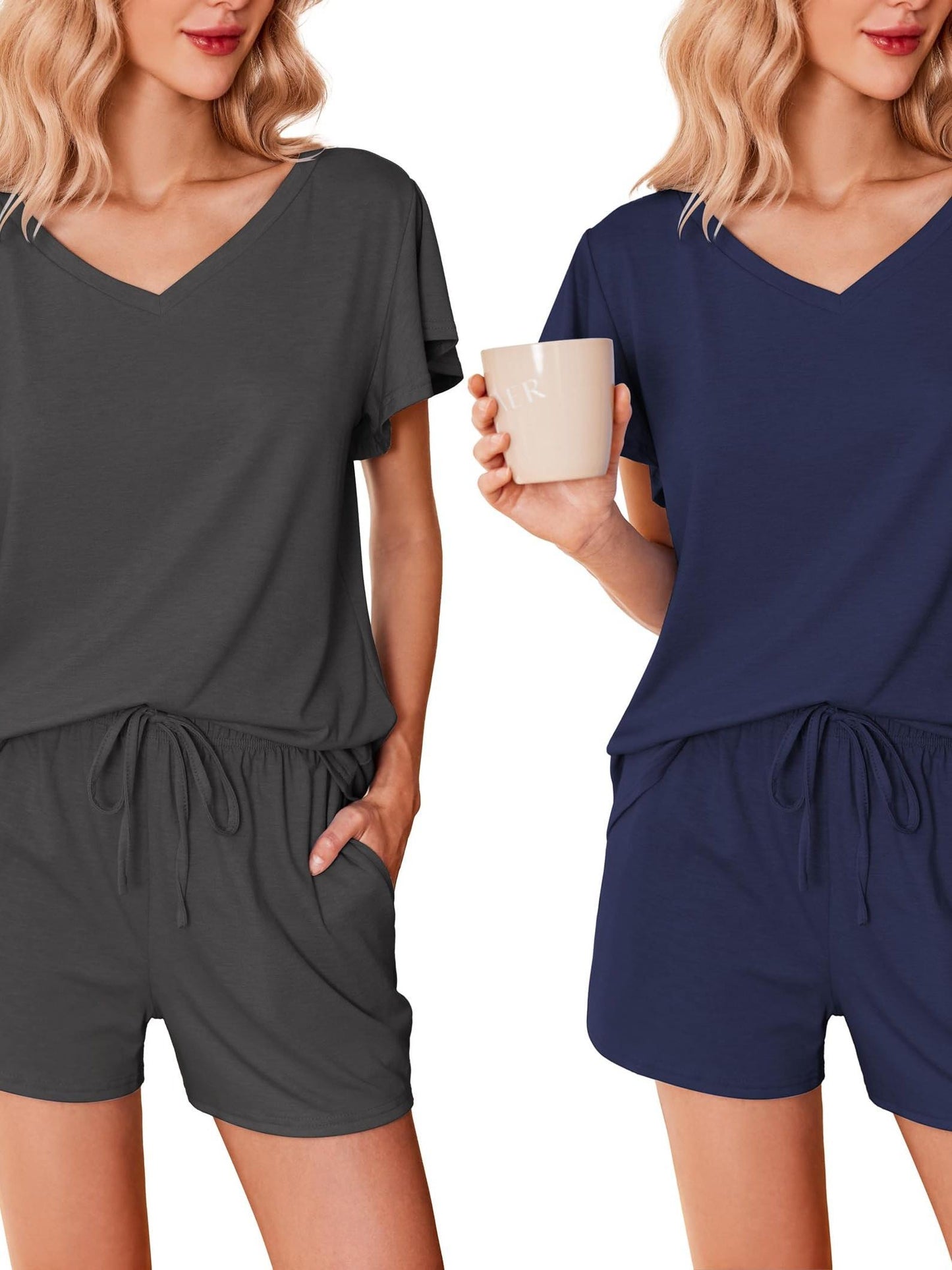 Soft Ruffle Pajama Set 2-Pack ELESOL Comfy Sleepwear