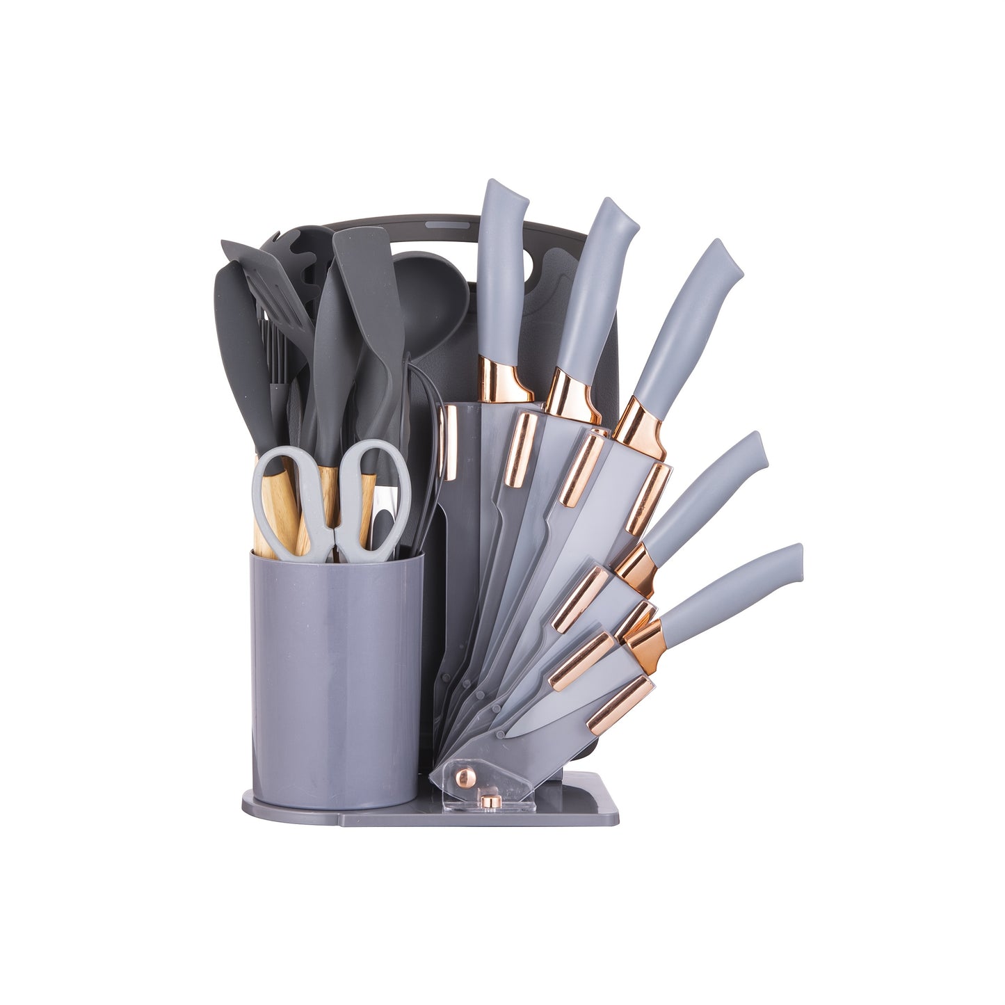 19pcs Silicone Kitchen Utensil & Knife Set – Heat-Resistant Kitchen Essentials for Women