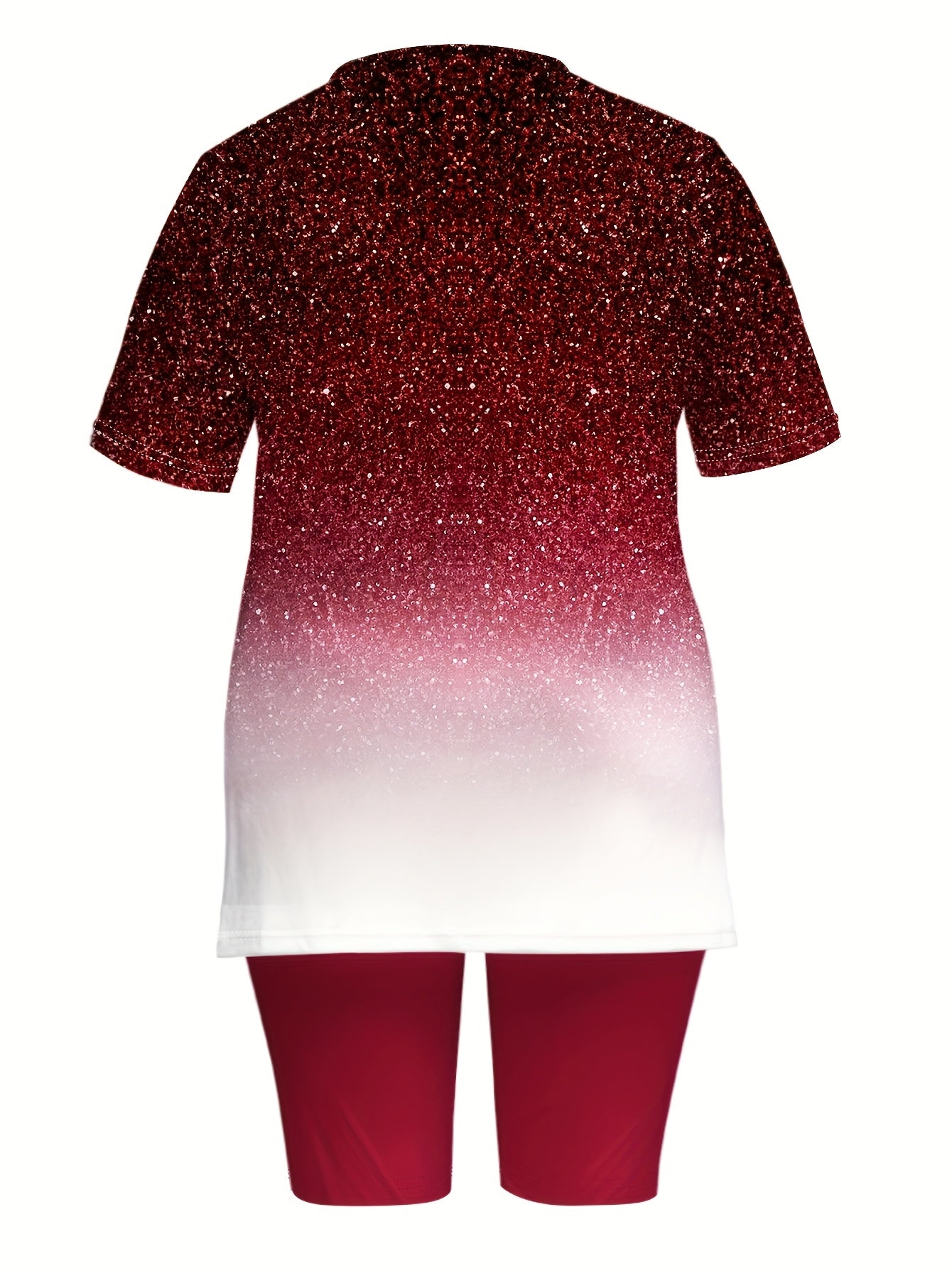Stylish Gradient Print Shorts Set for Women - Casual Attire