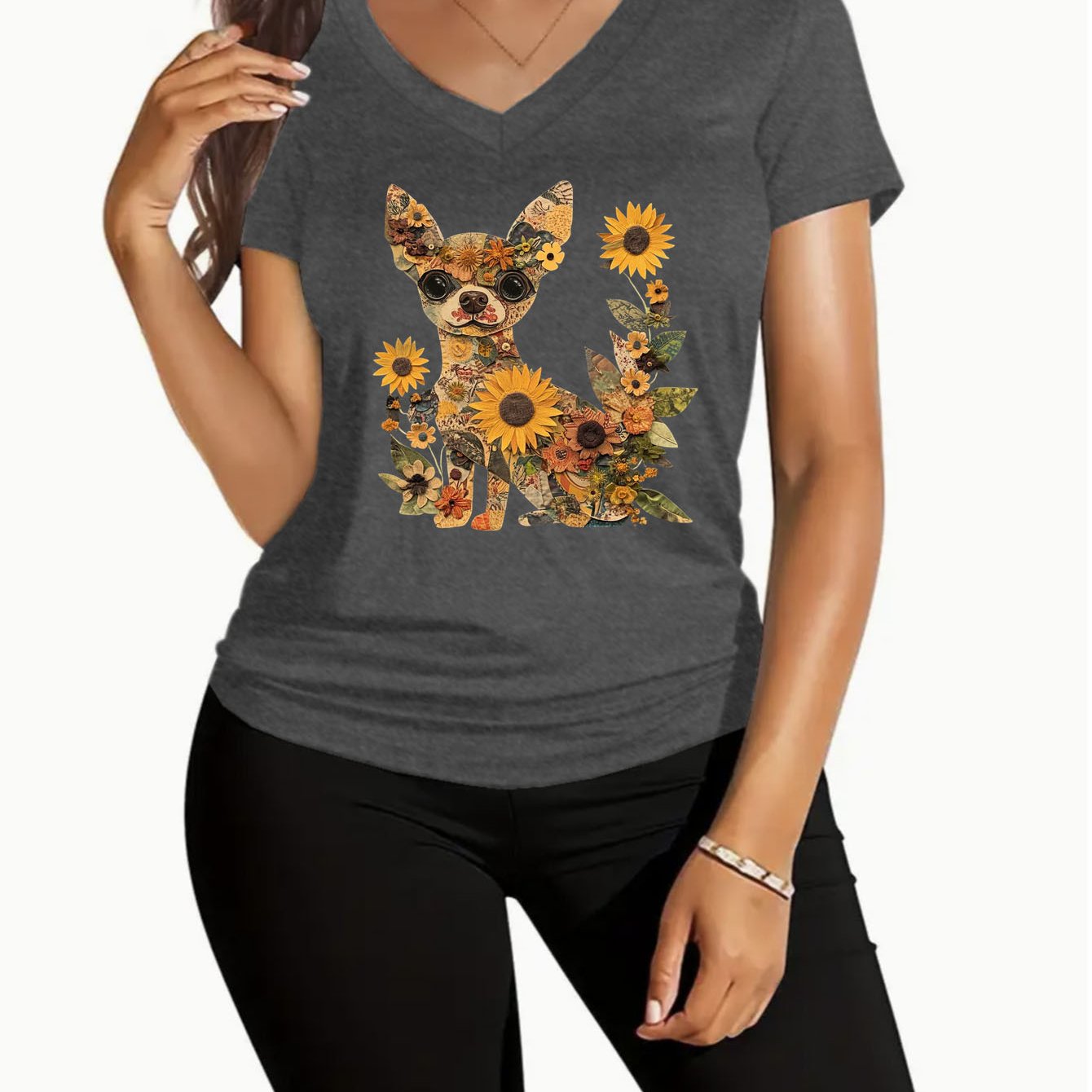 Chihuahua Pattern Printed Leisure 2pcs Set for Women