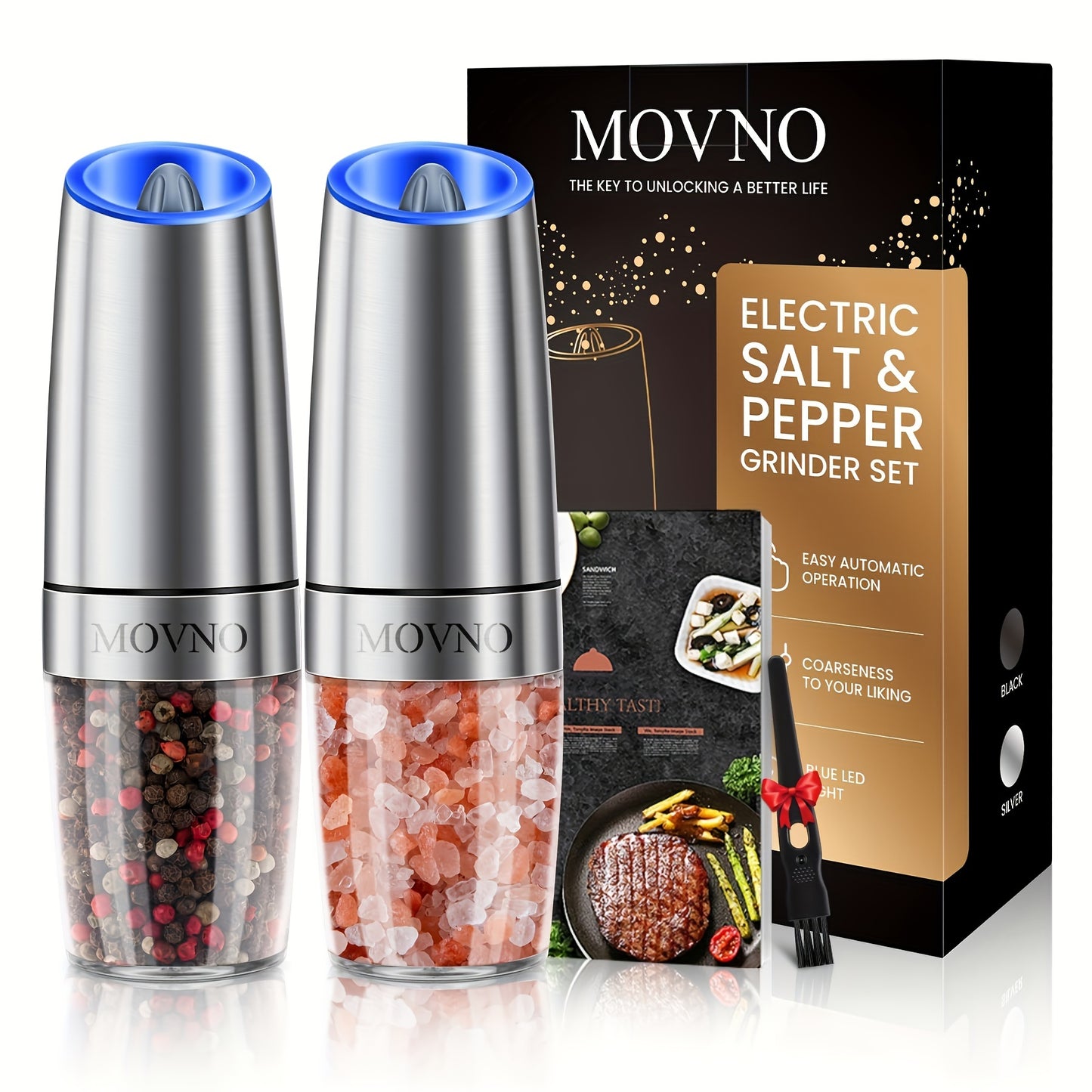 Gravity-powered Electric Salt And Pepper Grinder