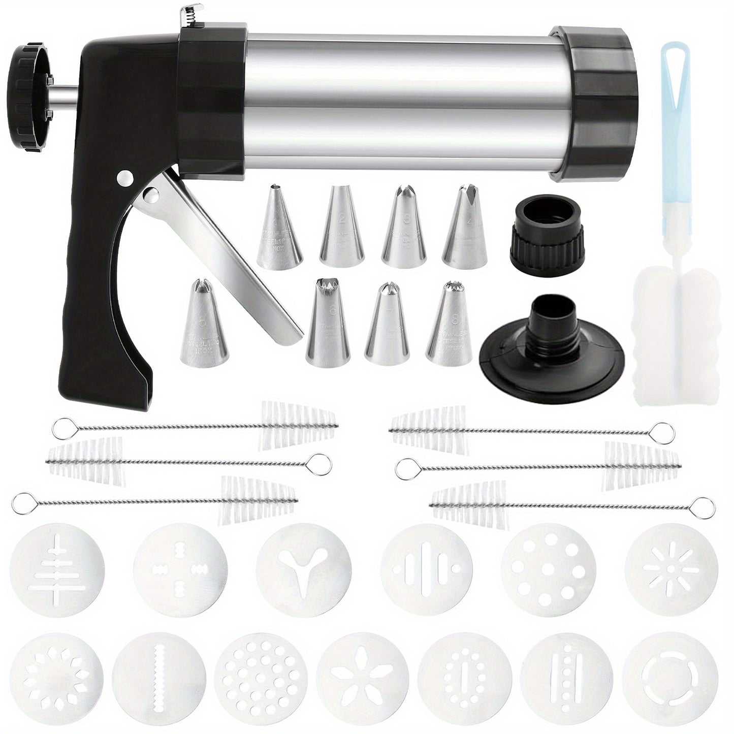 Stainless Steel Cookie Press Decorating Kit