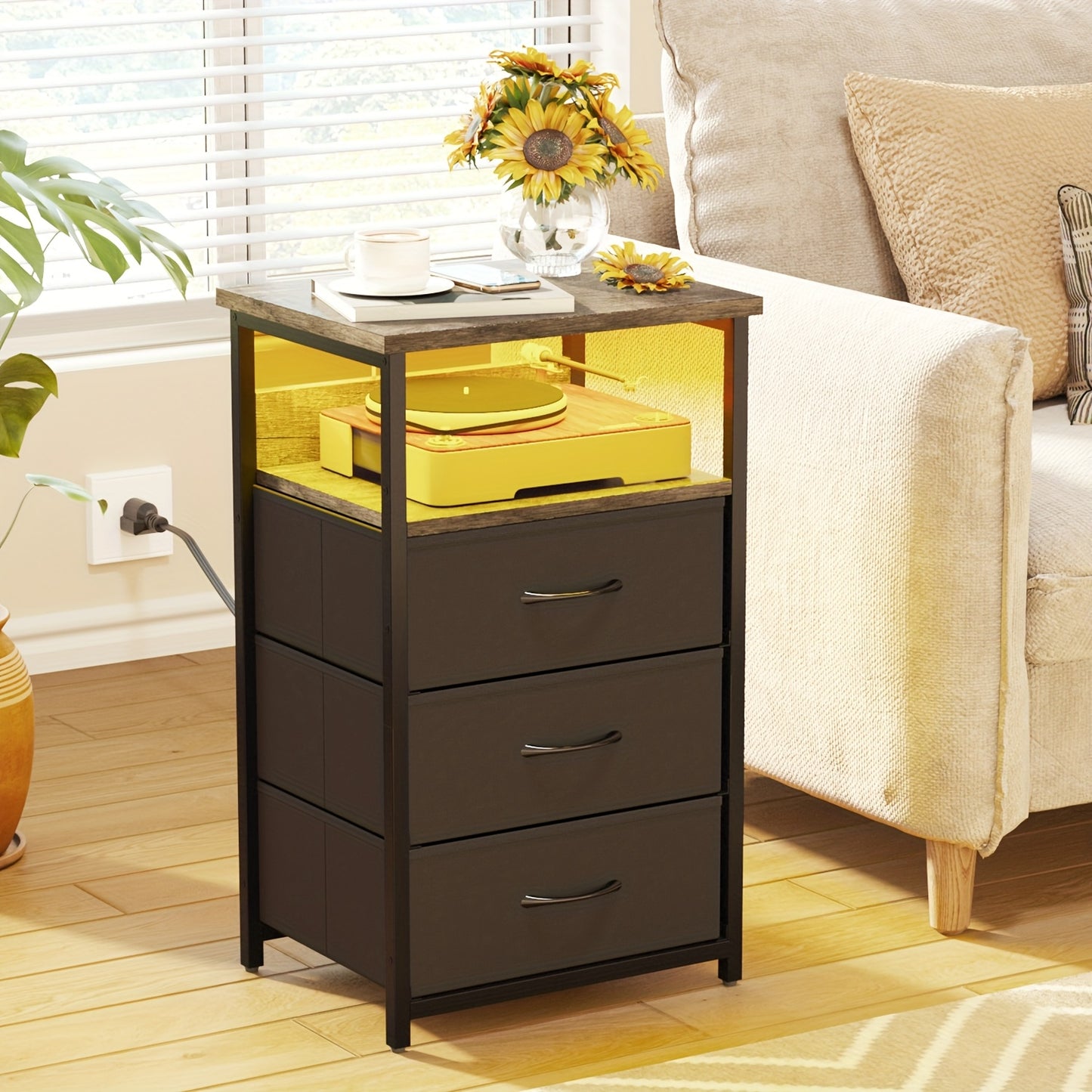 SUPERLELE Night Smart Stand Table With Charging Station