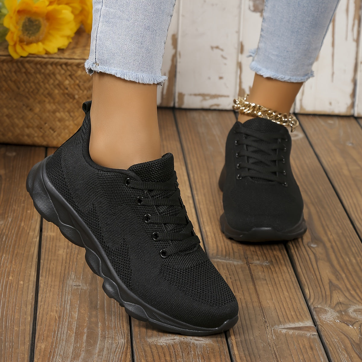 Lightweight Breathable Women's Knit Sneakers