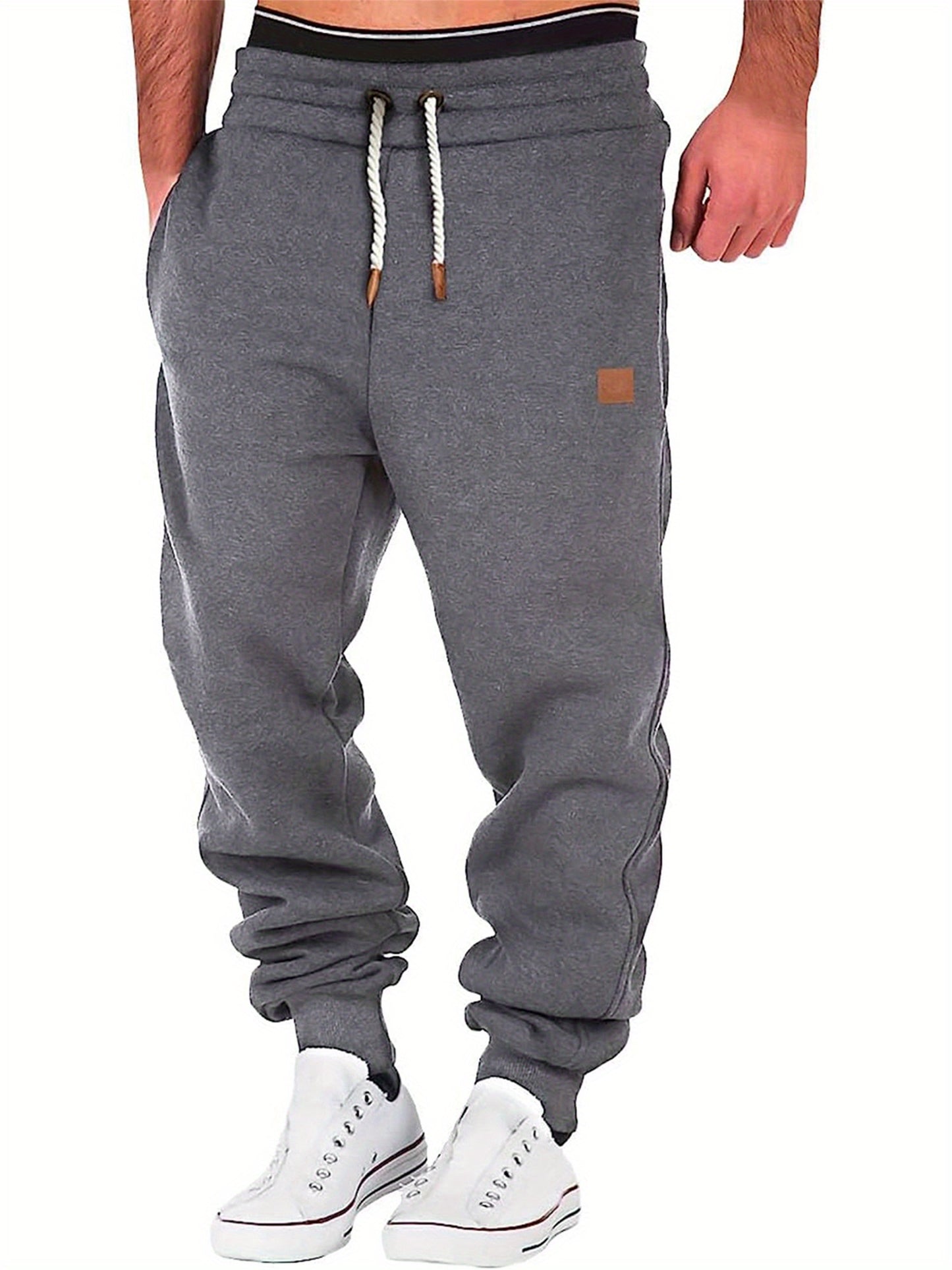 Elastic Waist Men Athletic Pants