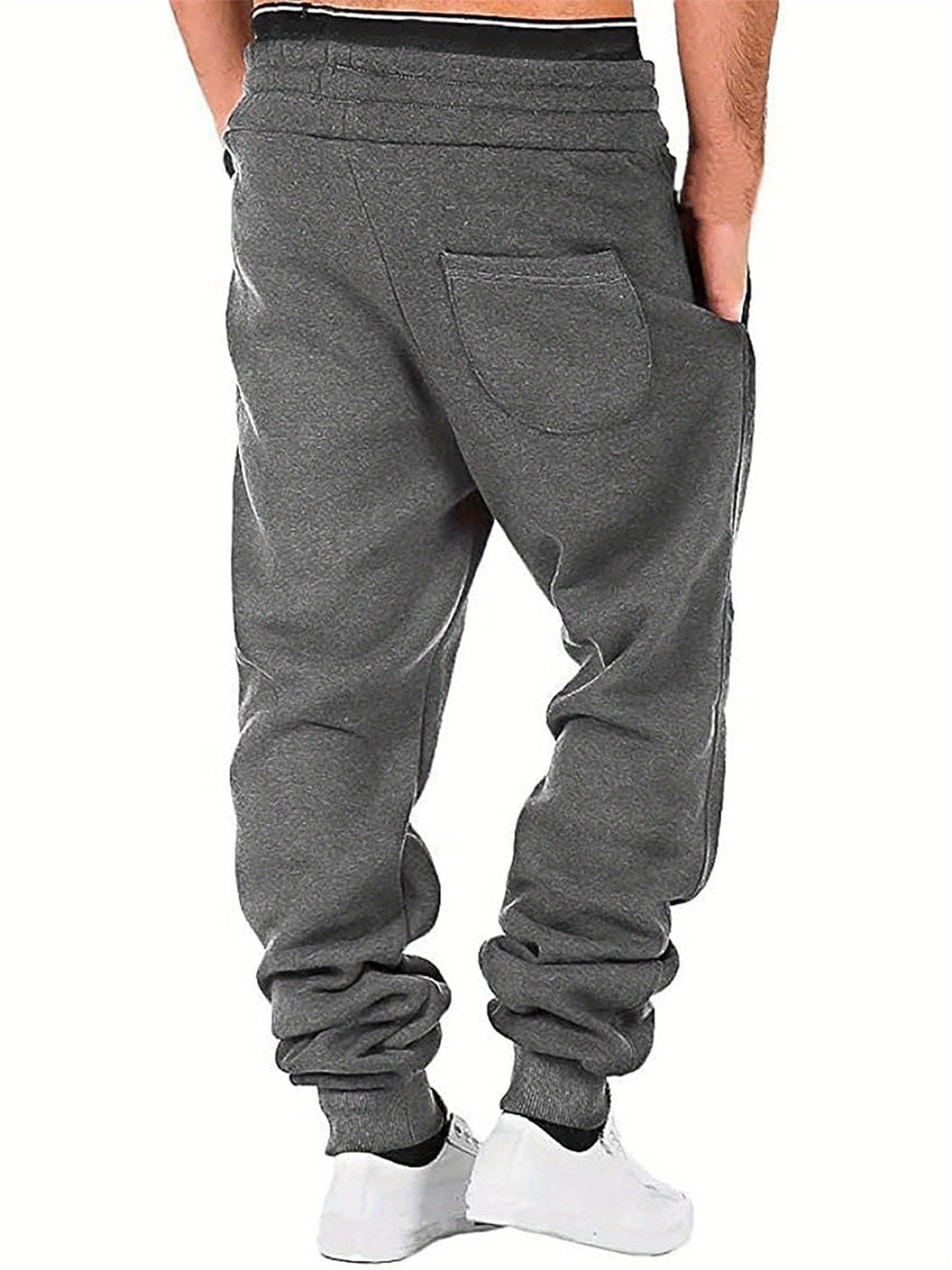 Elastic Waist Men Athletic Pants