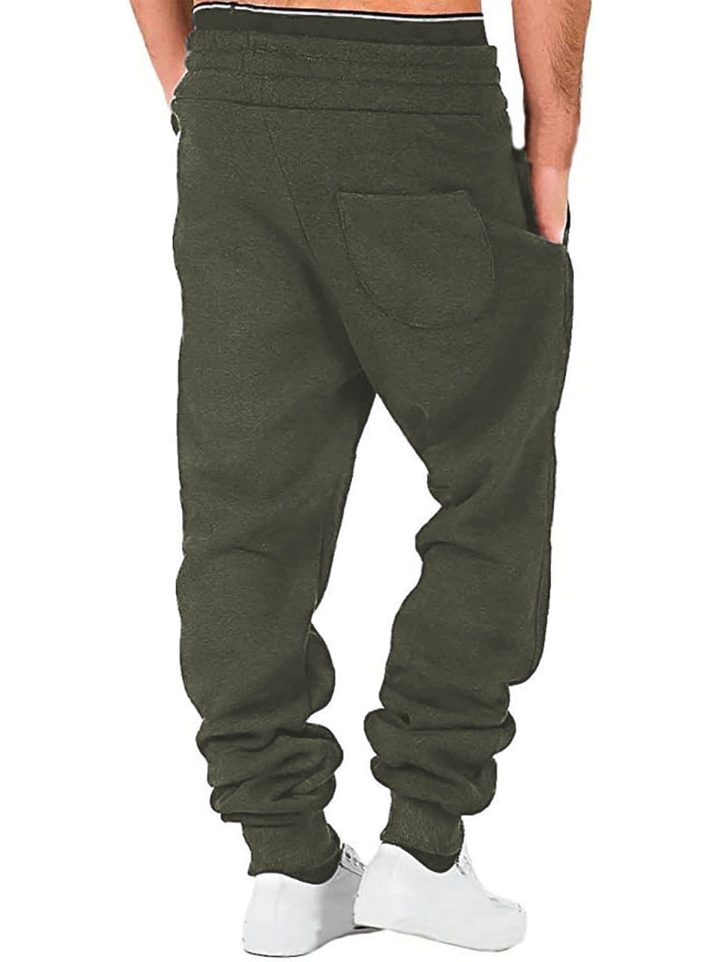 Elastic Waist Men Athletic Pants