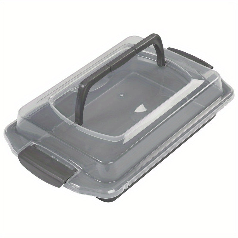 Non-Stick Rectangular Cake Pan with Lid