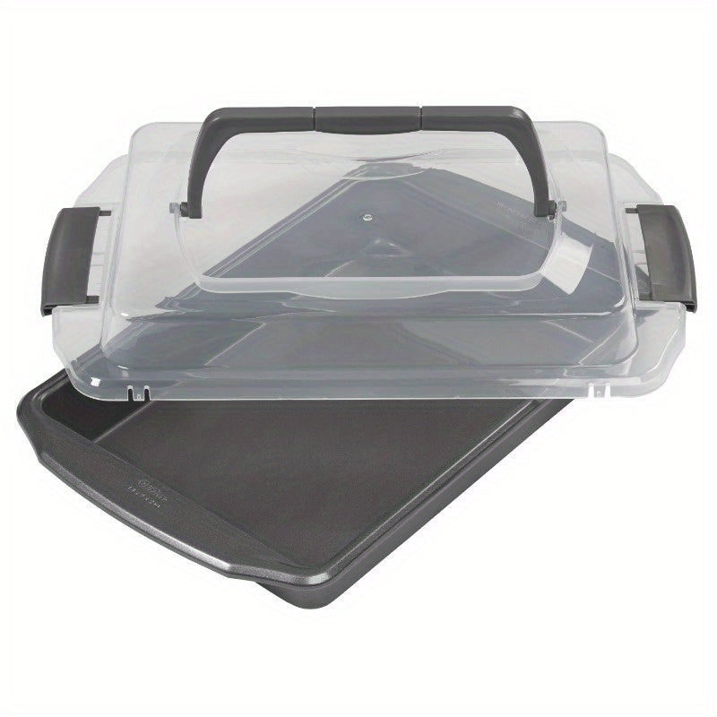 Non-Stick Rectangular Cake Pan with Lid