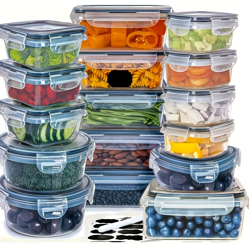 32pcs Food Storage Containers Set with Easy Snap Lids