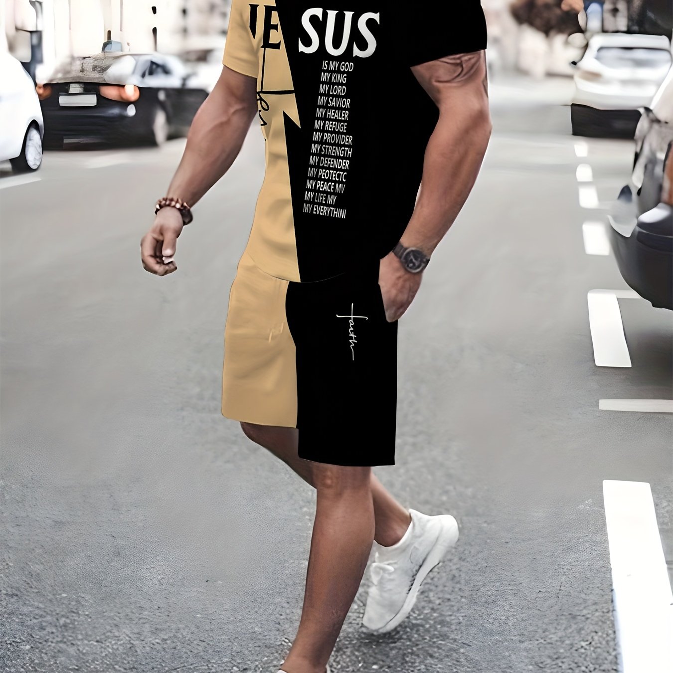 New Men's Summer Refreshing Breathable T-Shirt Set