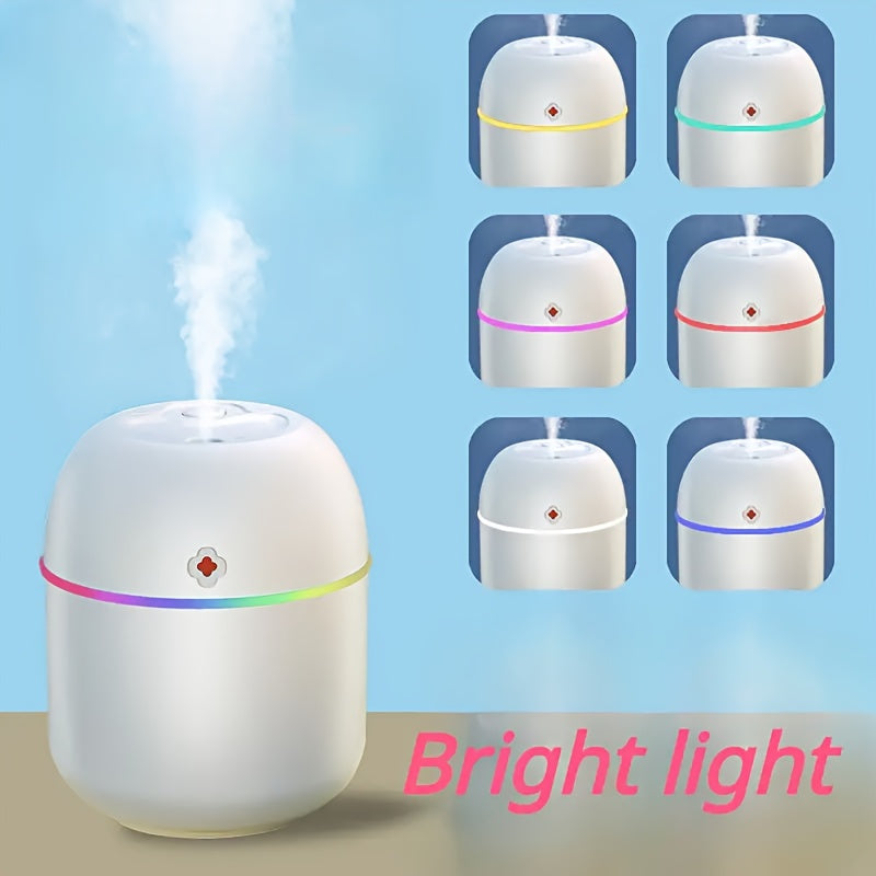 USB-Powered Aromatherapy Diffuser & Humidifier with Cool Mist, Night Light, and 7-Color Options - Ultra-Quiet Operation, Essential Oil Compatible, Perfect for Home, Office, and Bedroom Air Freshening, Aroma Diffuser