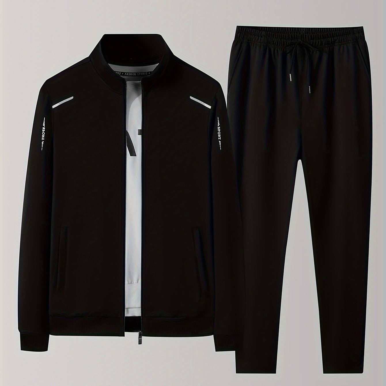 Men's Cozy Fleece Zip-up Jacket and Sweatpants Set