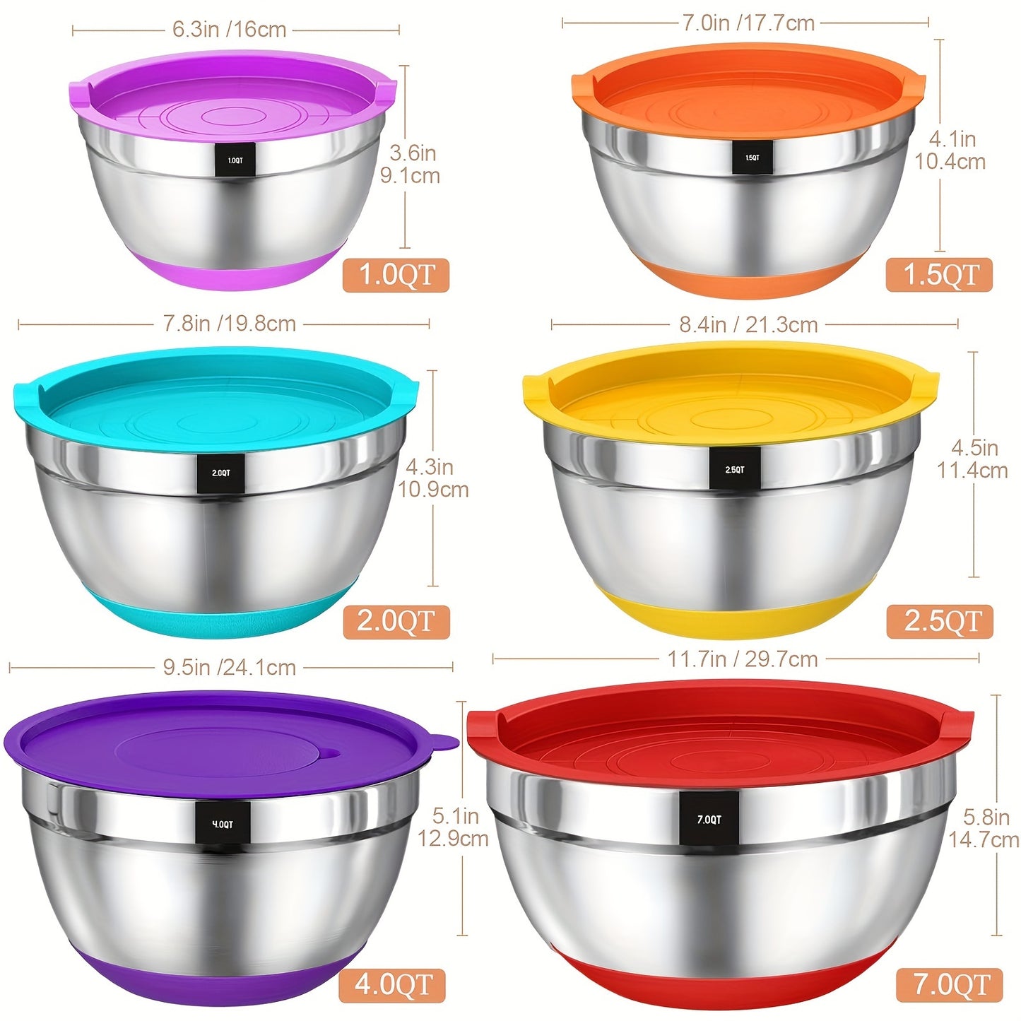 Mixing Bowls With Airtight Lids