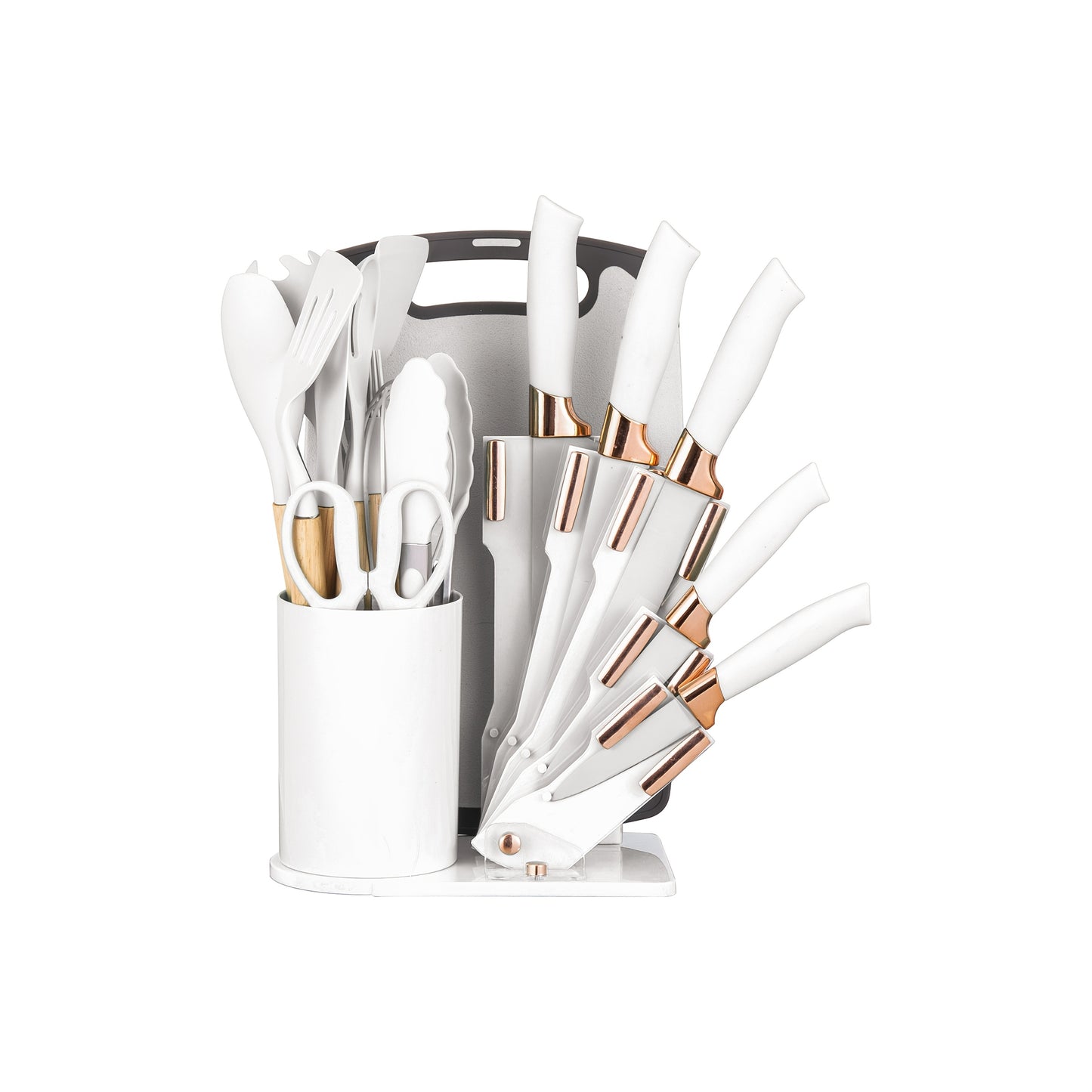 19pcs Silicone Kitchen Utensil & Knife Set – Heat-Resistant Kitchen Essentials for Women