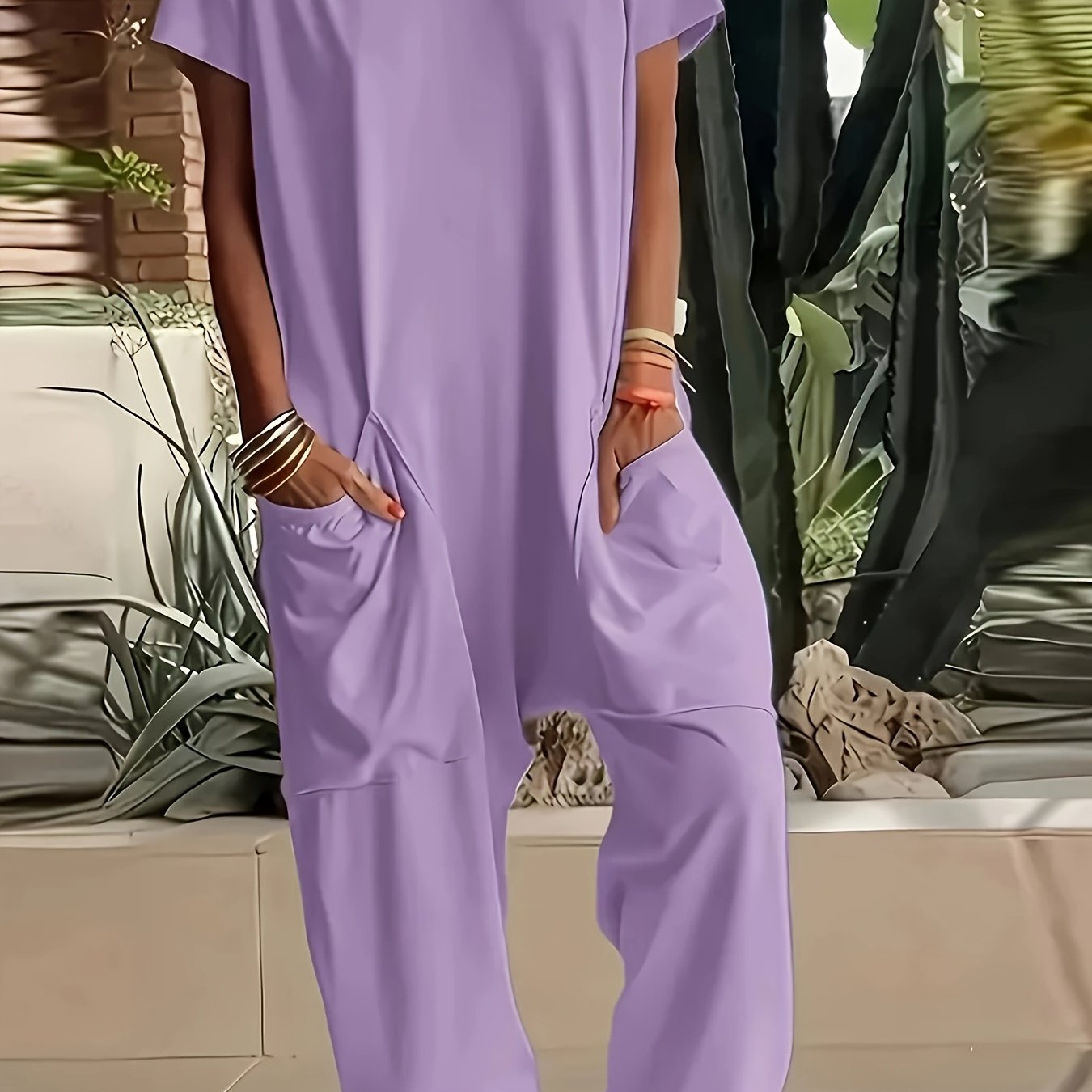 V-Neck Jumpsuit for Women