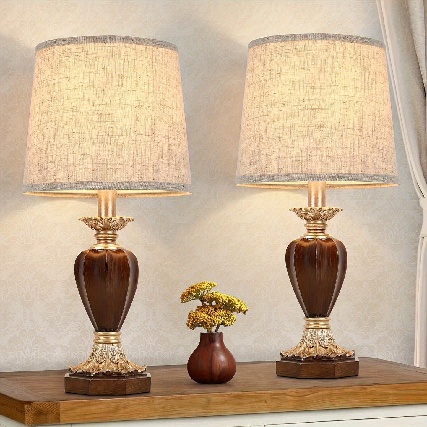 Set OF 2 19in Farmhouse Table Lamps