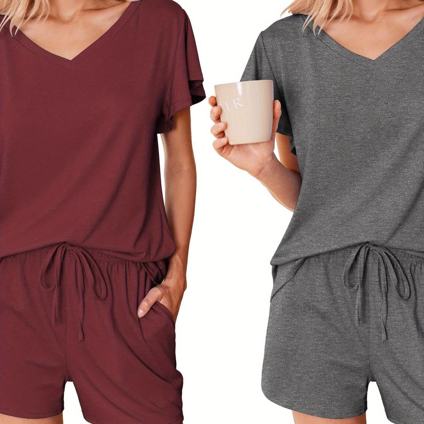 Soft Ruffle Pajama Set 2-Pack ELESOL Comfy Sleepwear