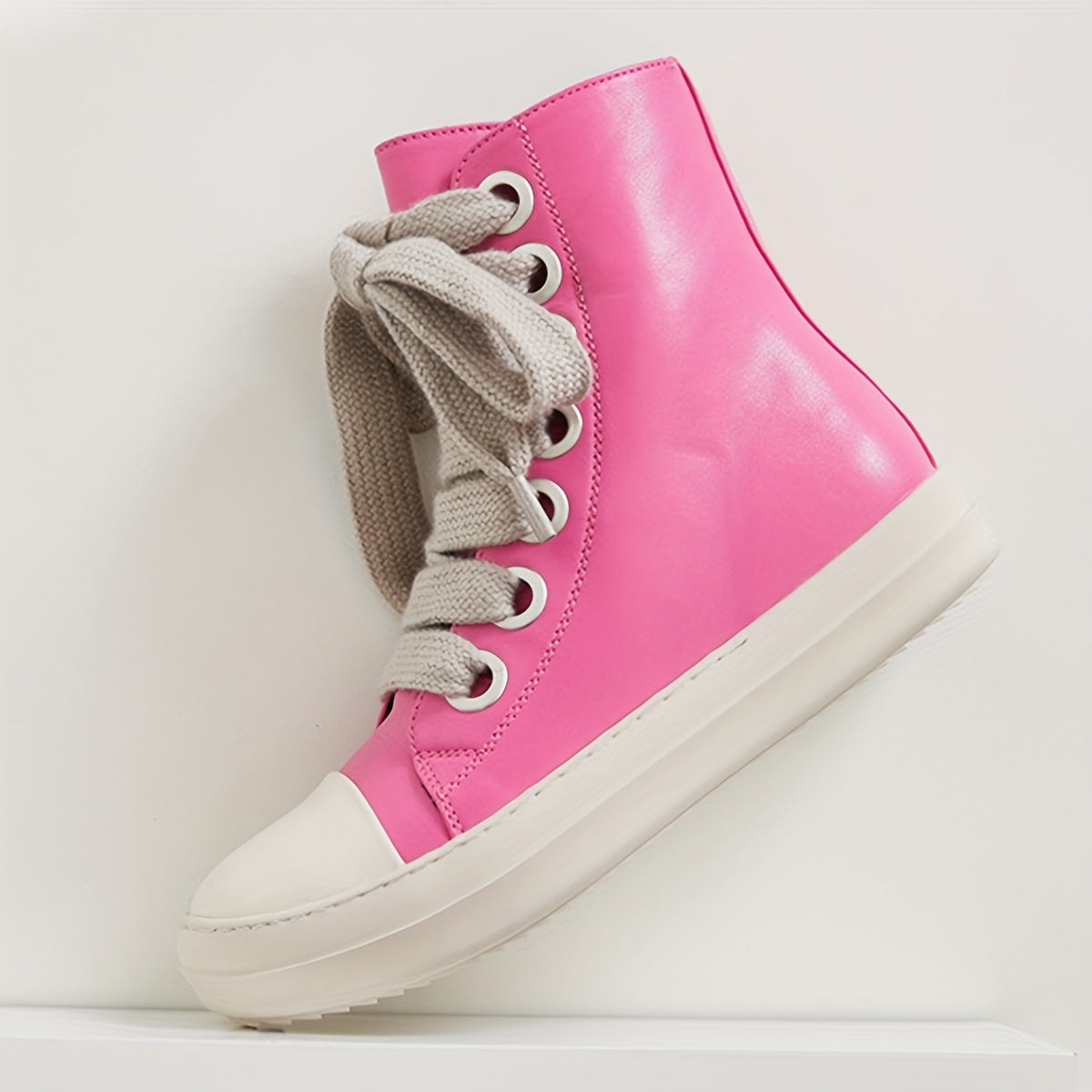 Men's High-Top Sneakers with Zipper & Laces