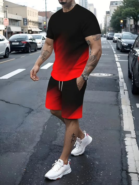 Men's Casual Sportswear Suit - 3D Digital Printed Set