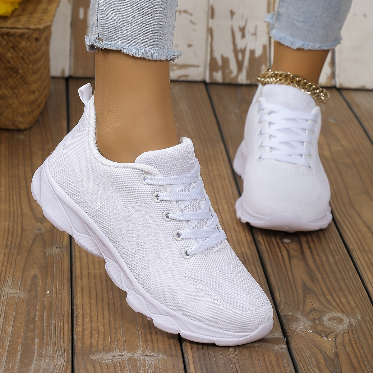 Lightweight Breathable Women's Knit Sneakers