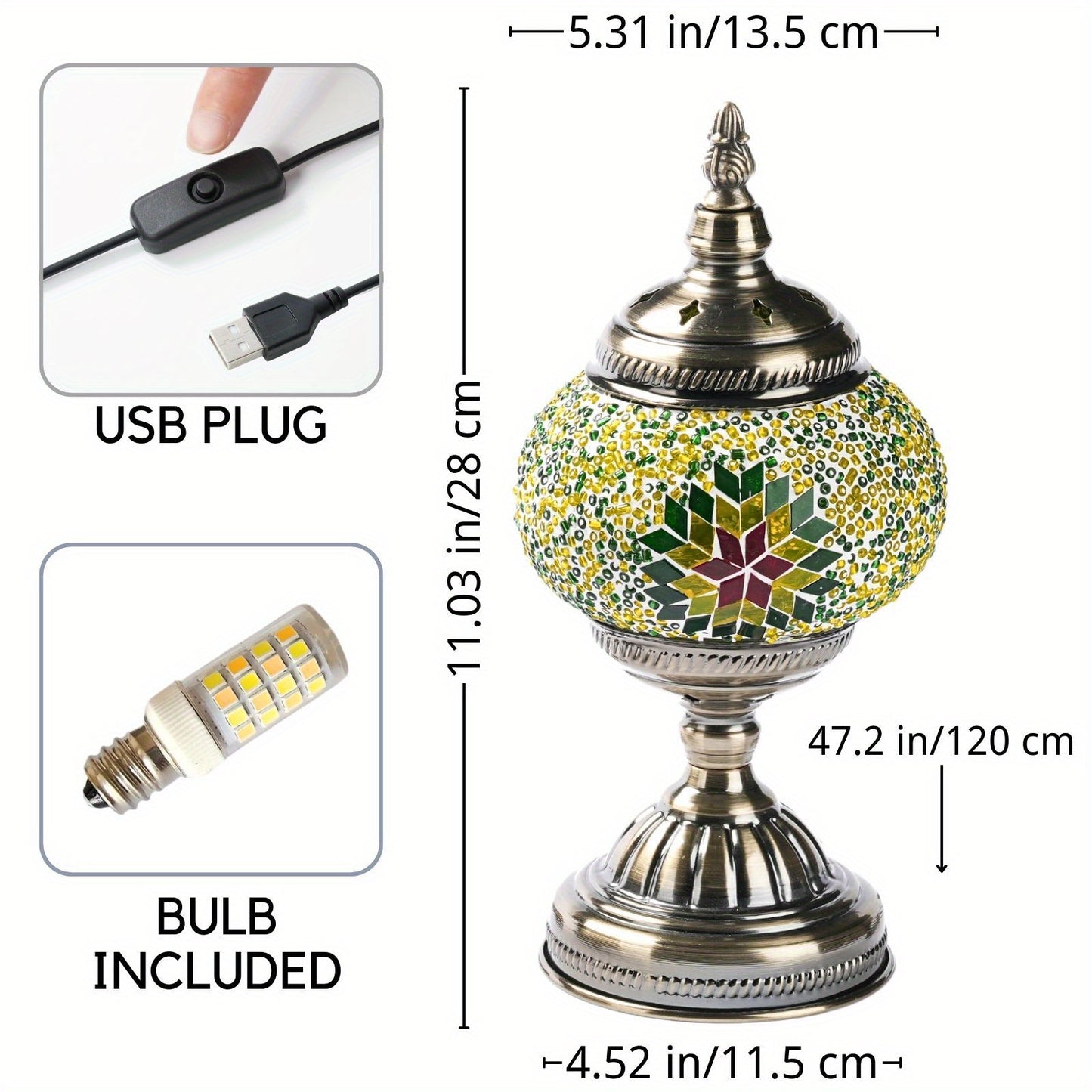 Turkish Mosaic Table Lamp