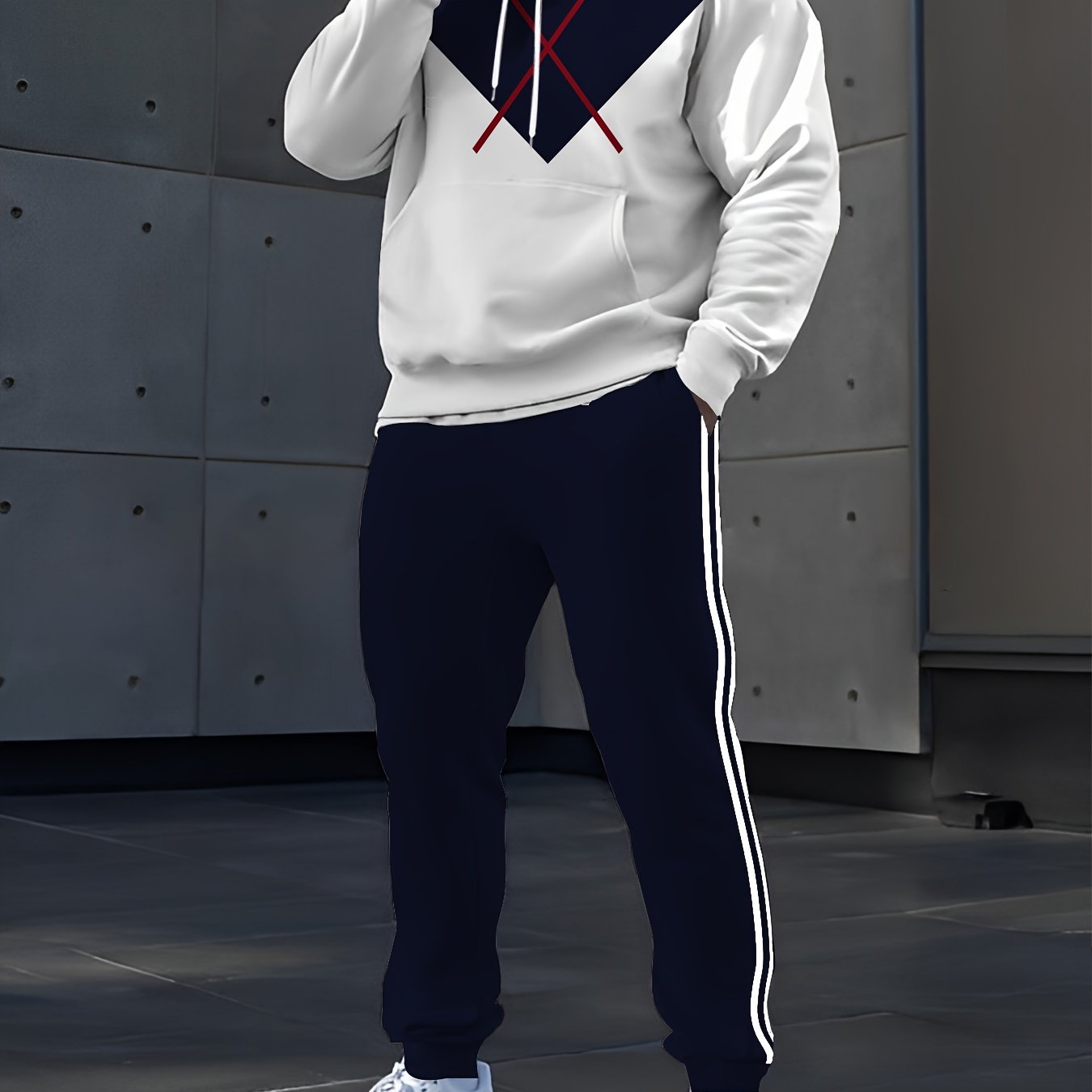 Men's Casual Digital Print Hoodie & Sweatpants Set