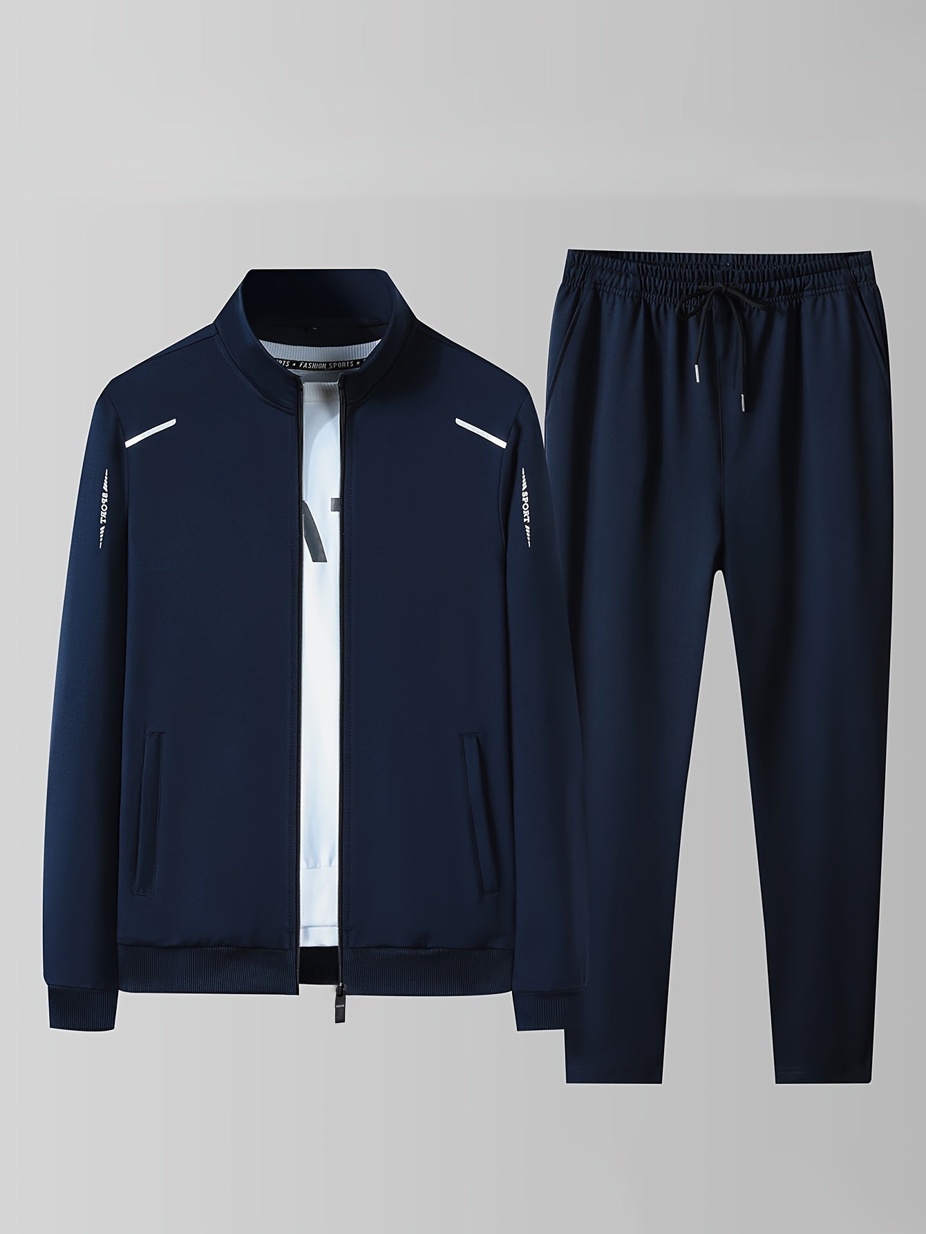 Men's Cozy Fleece Zip-up Jacket and Sweatpants Set