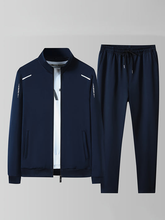 Men's Cozy Fleece Zip-up Jacket and Sweatpants Set