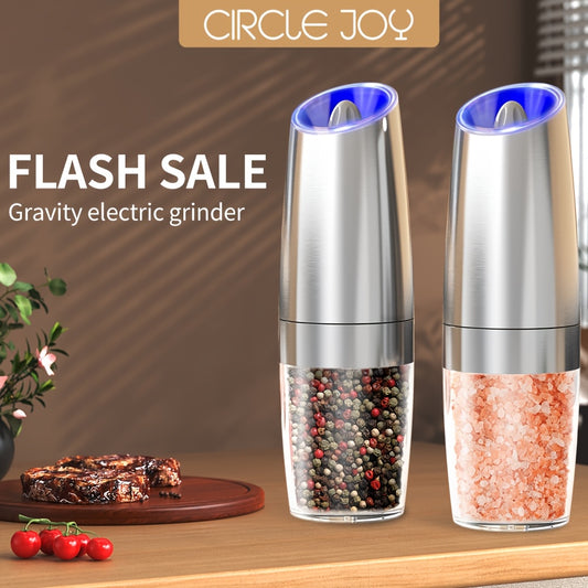 1/2pcss CIRCLE JOY Electric Salt And Pepper Grinder Set