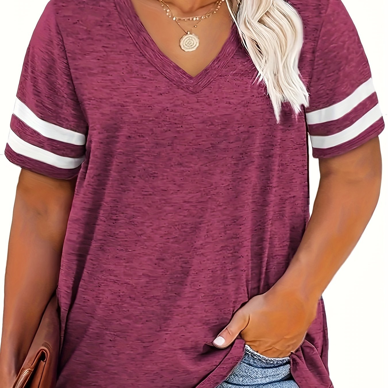 Women's Casual Short Sleeve Tee with Slight Stretch for Comfortable Fit