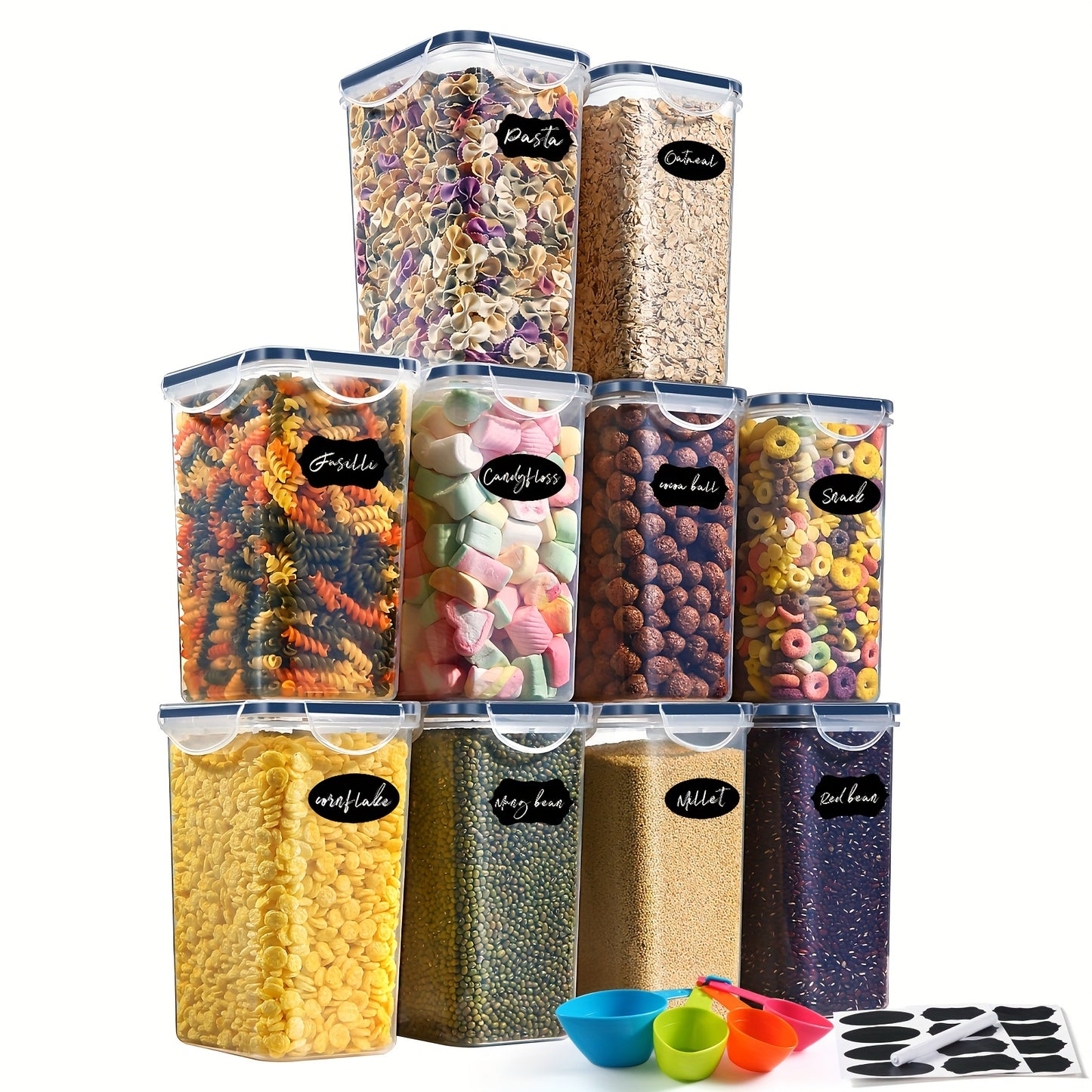 10/ 16 PCS,/20 PCS/ 24 PCS Airtight Food Storage Containers Set