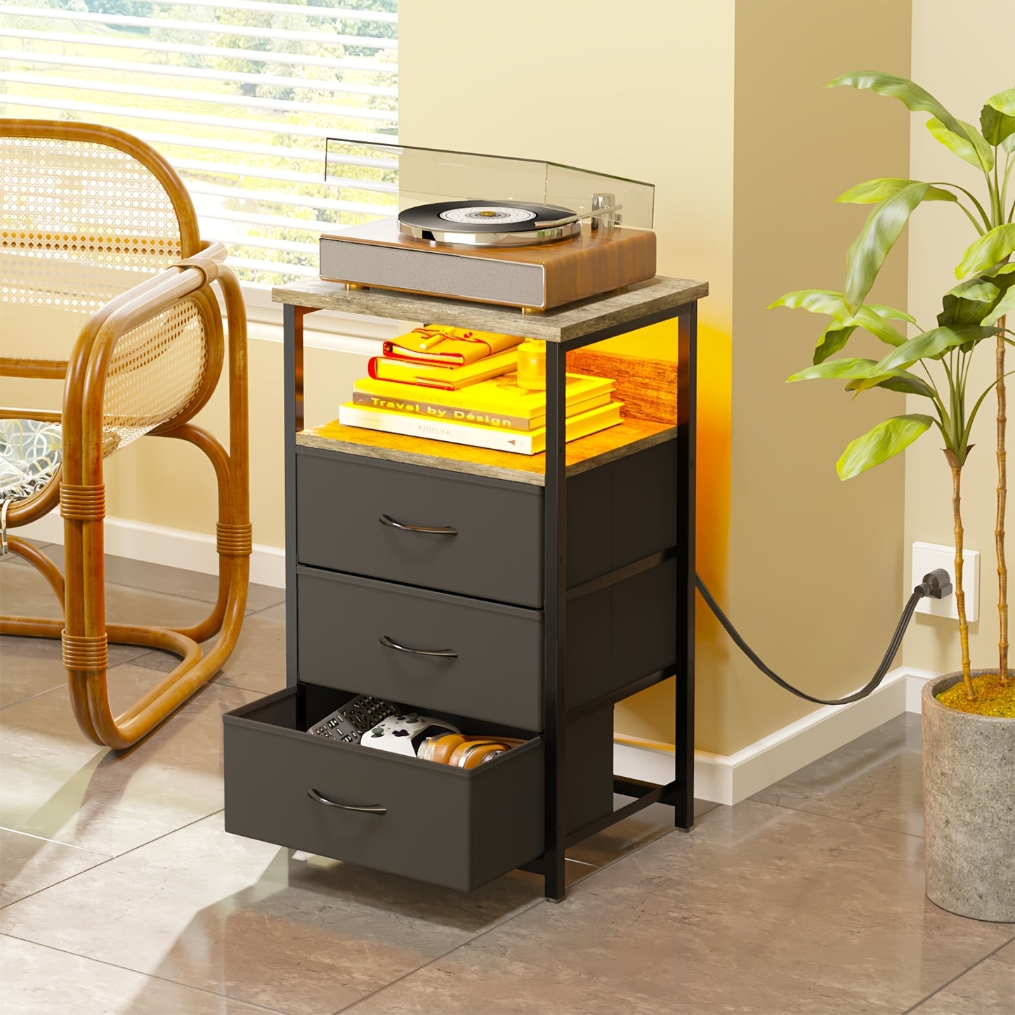 SUPERLELE Night Smart Stand Table With Charging Station