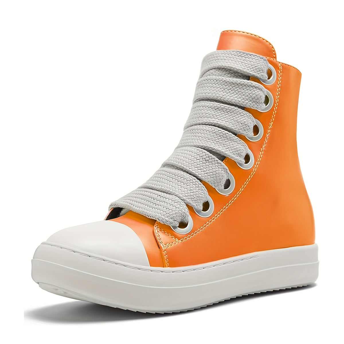 Men's High-Top Sneakers with Zipper & Laces