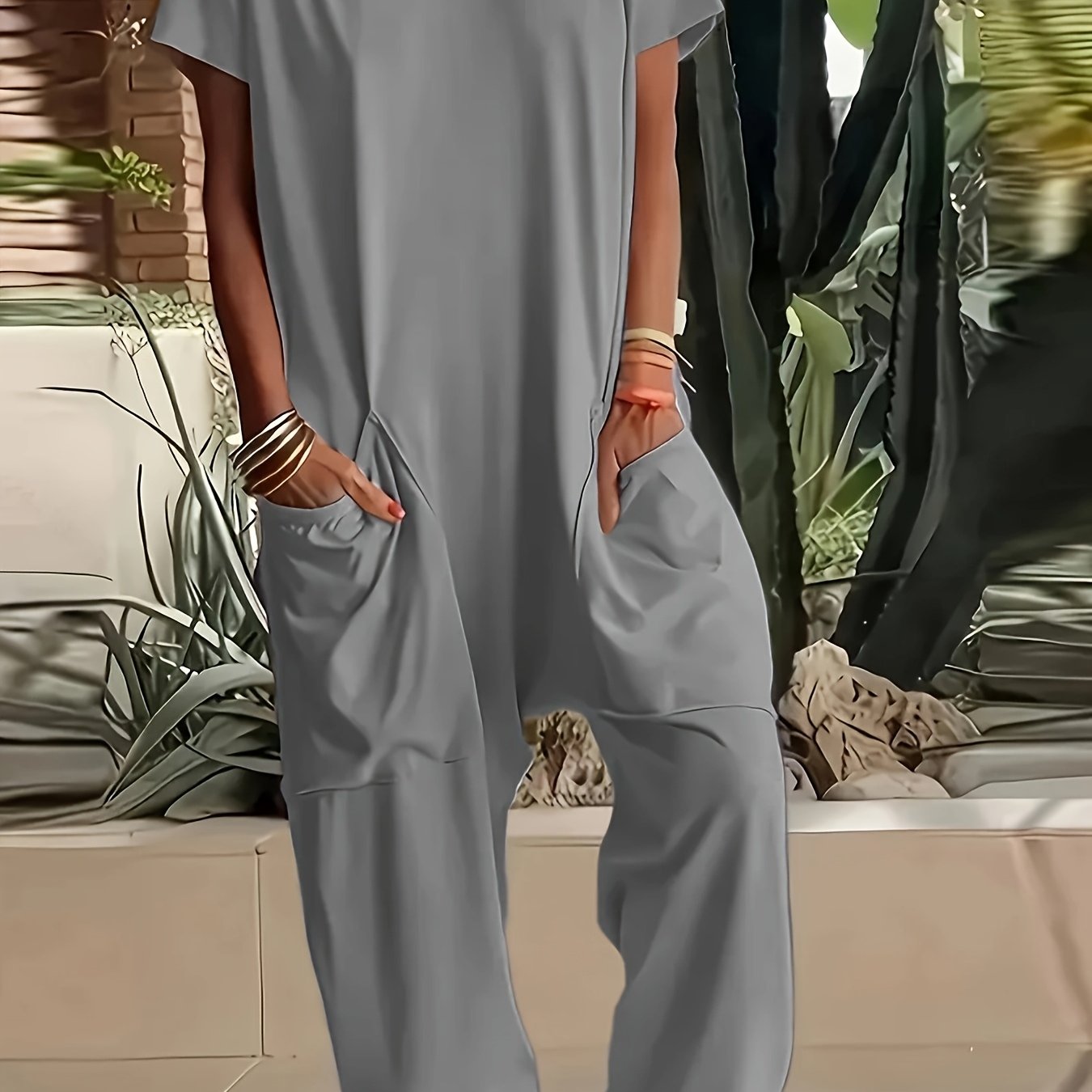 V-Neck Jumpsuit for Women