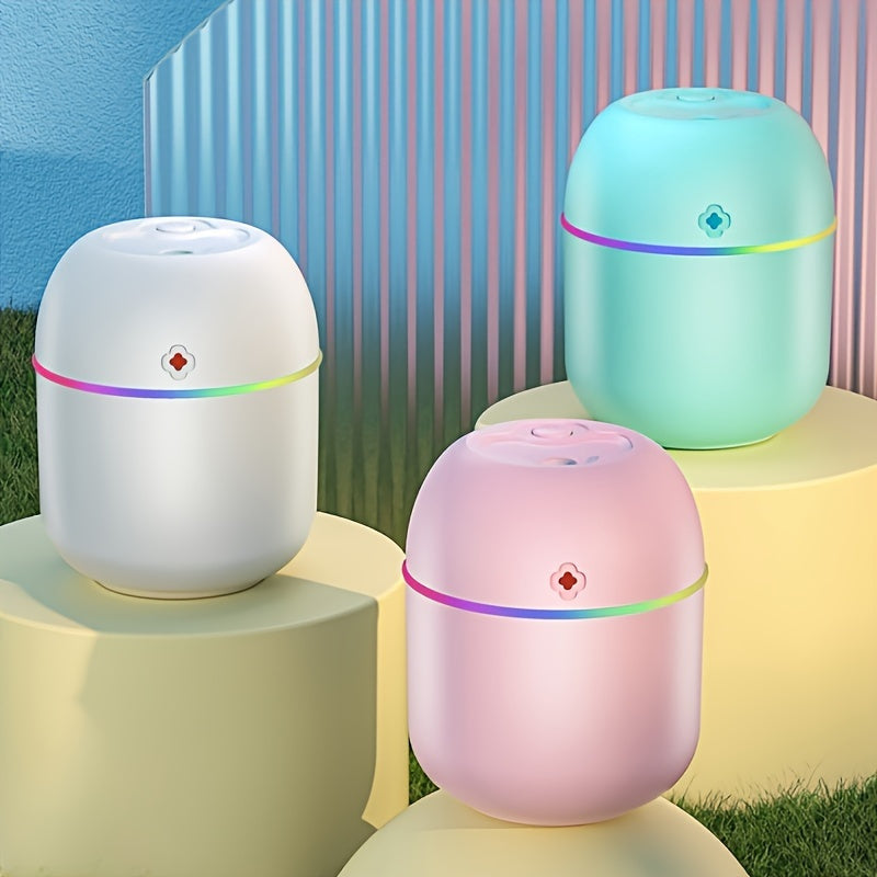 USB-Powered Aromatherapy Diffuser & Humidifier with Cool Mist, Night Light, and 7-Color Options - Ultra-Quiet Operation, Essential Oil Compatible, Perfect for Home, Office, and Bedroom Air Freshening, Aroma Diffuser