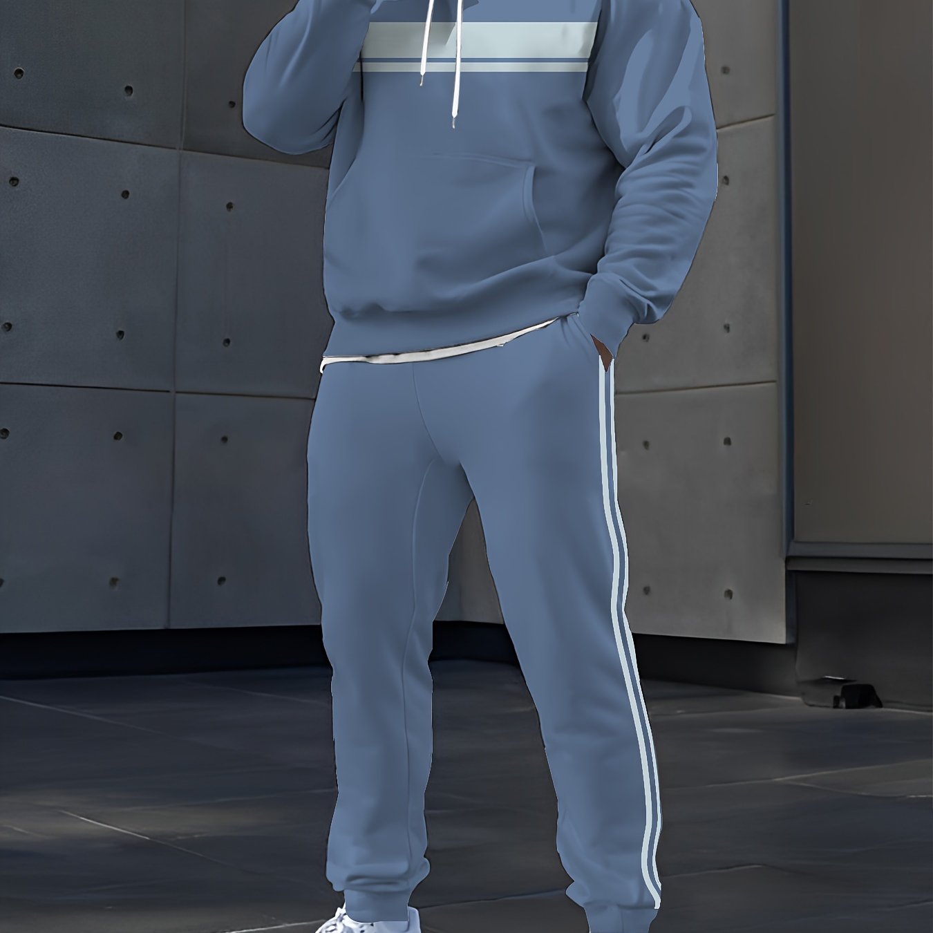 Men's Digital Print Hooded Tracksuit