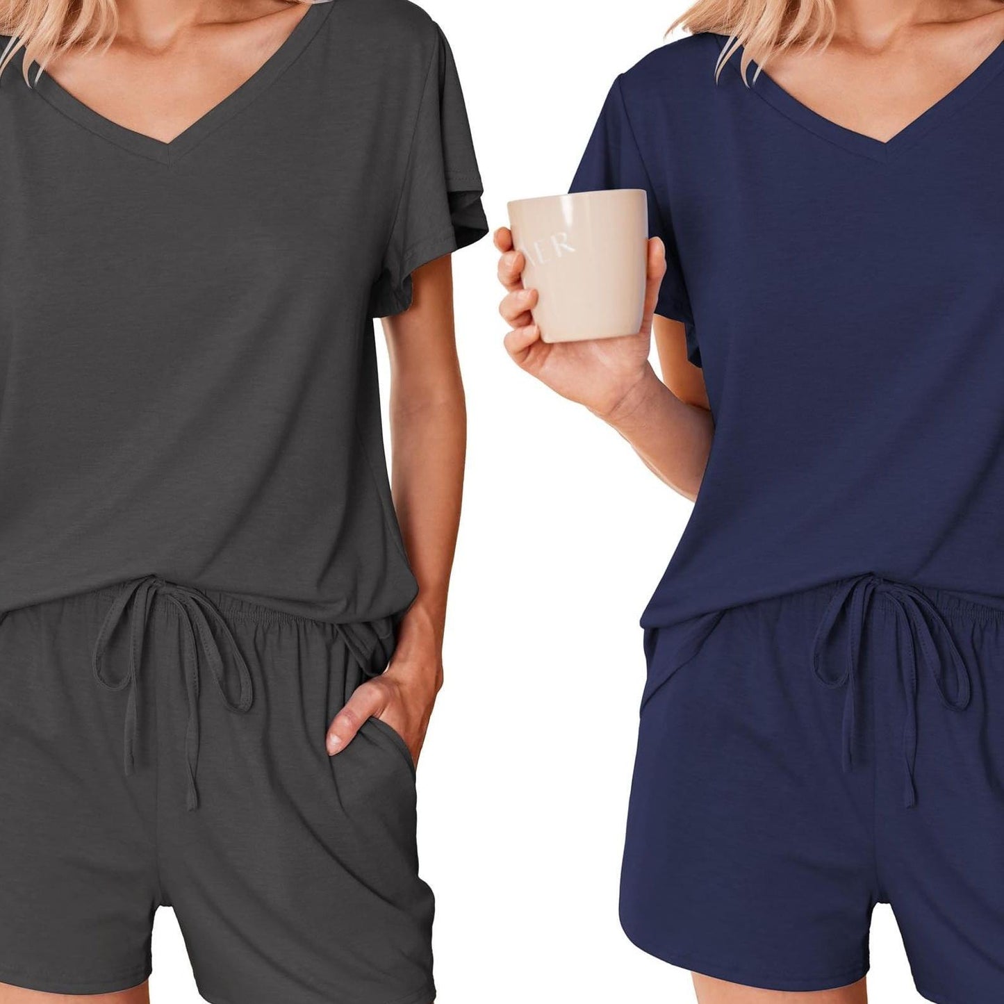 Soft Ruffle Pajama Set 2-Pack ELESOL Comfy Sleepwear