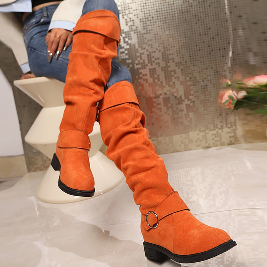 Trendy Solid Color Boots