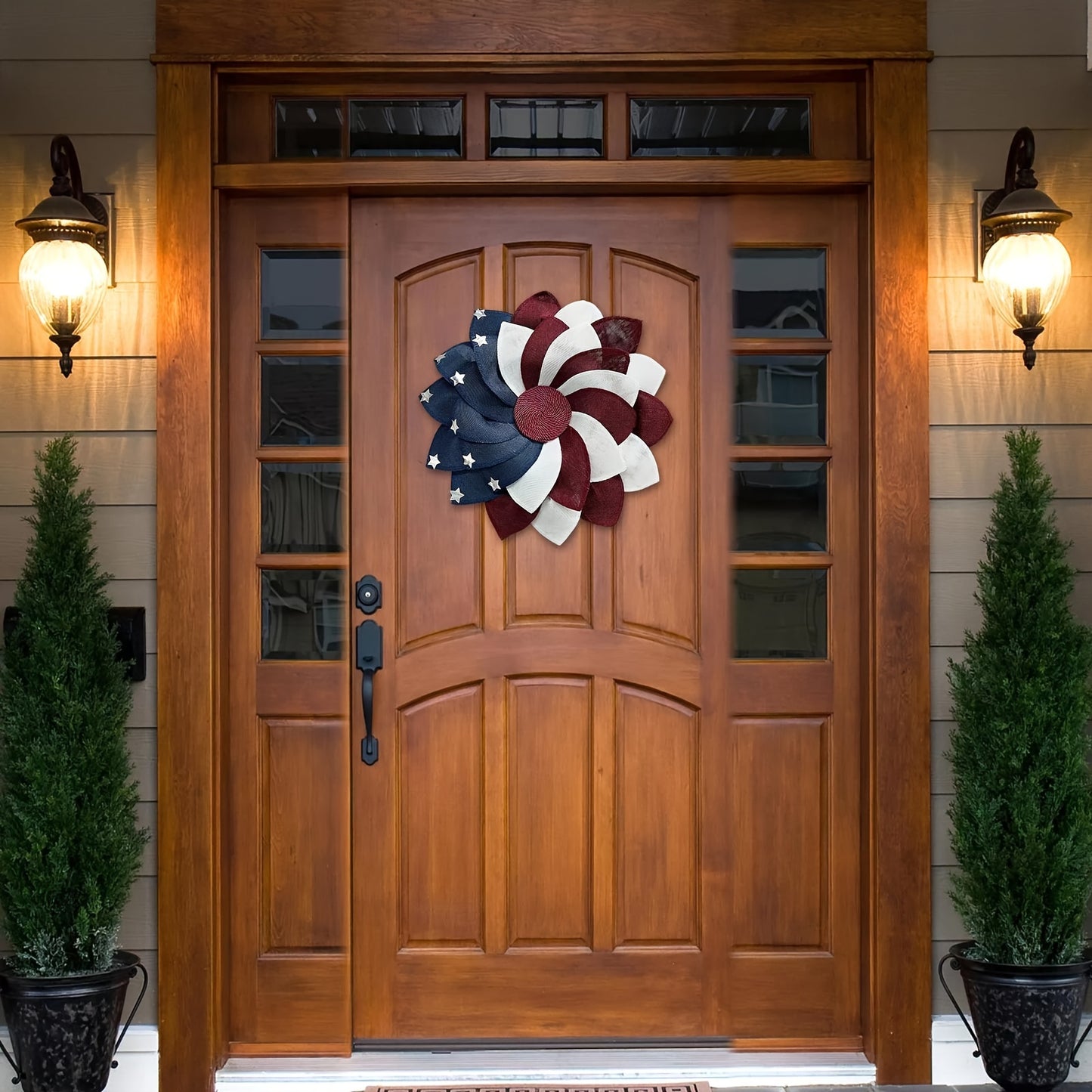 Star Summer Patriotic Independence Day Wreath