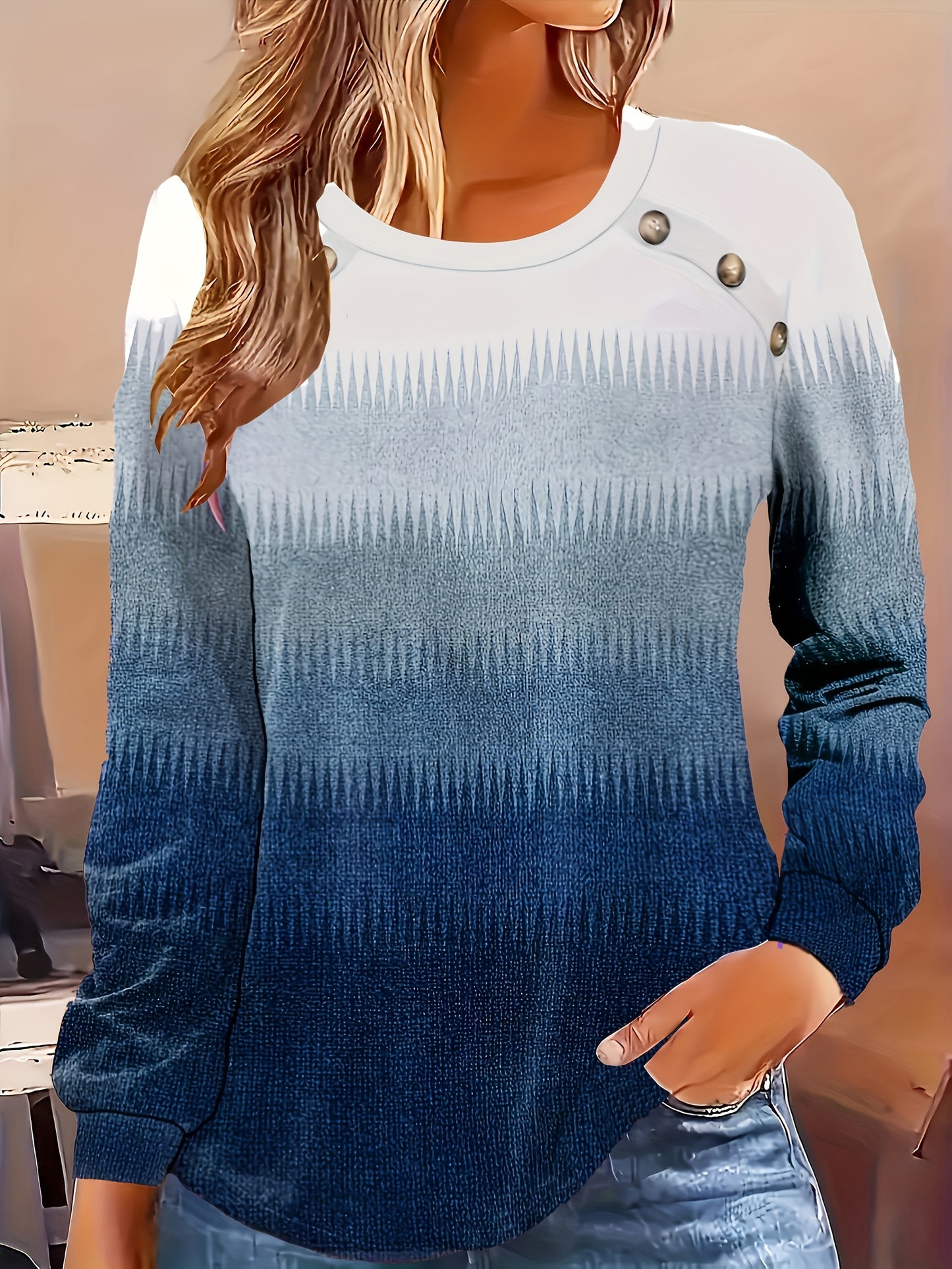 Women's Long Sleeve Sweater T-Shirt