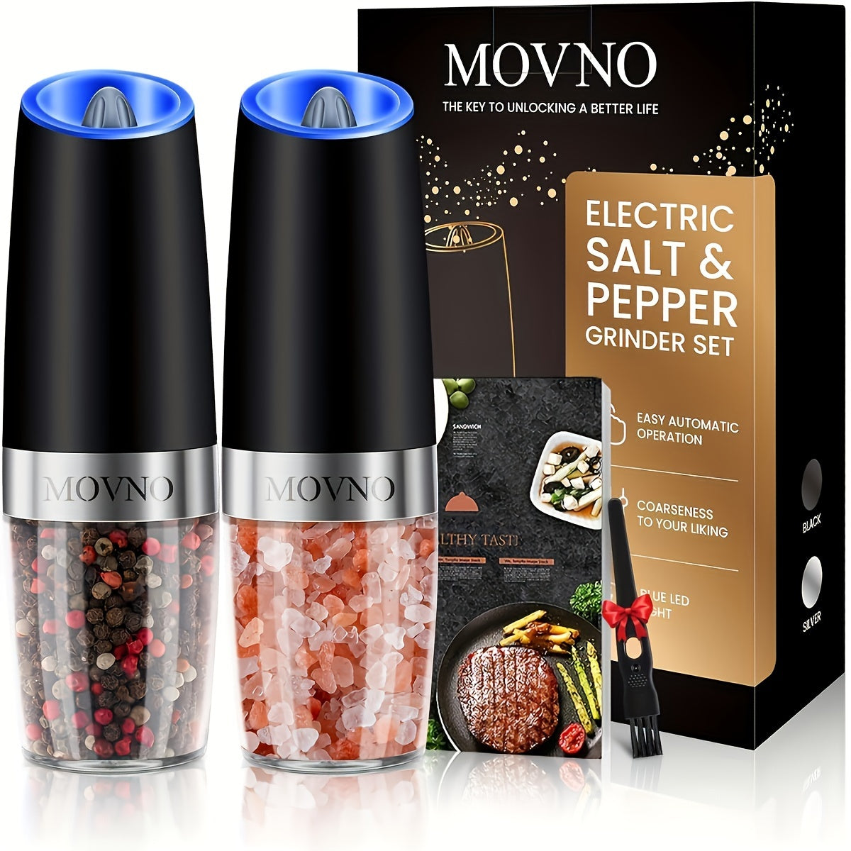 Gravity-powered Electric Salt And Pepper Grinder