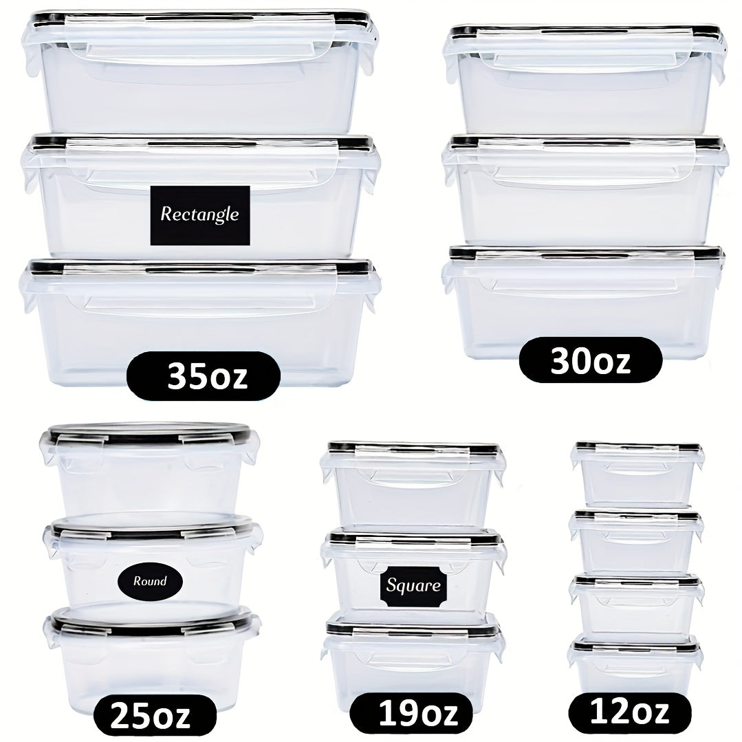 32pcs Food Storage Containers Set with Easy Snap Lids