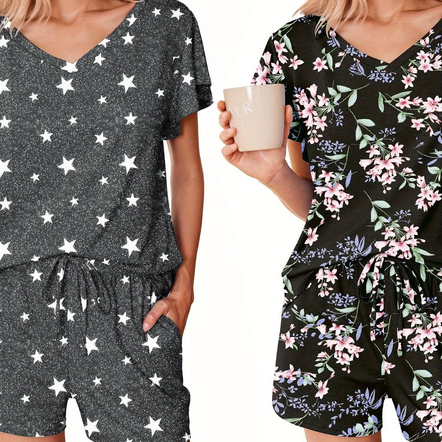 Soft Ruffle Pajama Set 2-Pack ELESOL Comfy Sleepwear
