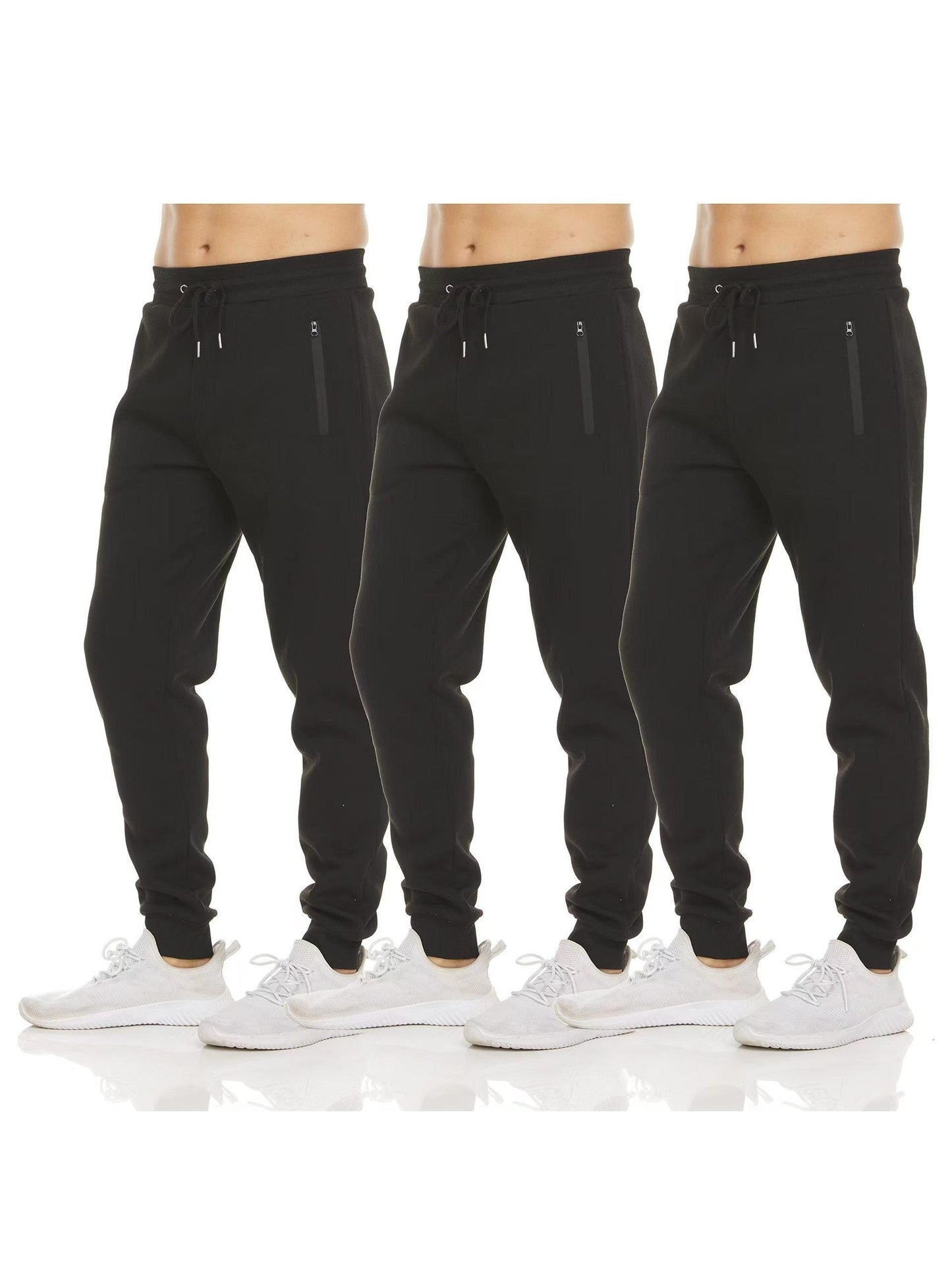 3-Pack Men's Slim Fit Fleece Lined Joggers Sweatpants