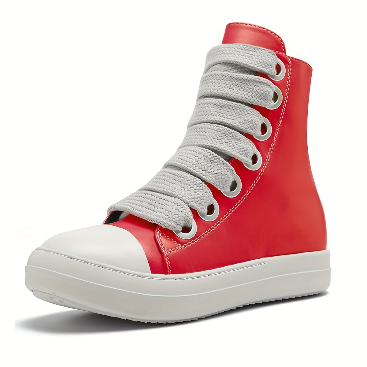 Men's High-Top Sneakers with Zipper & Laces