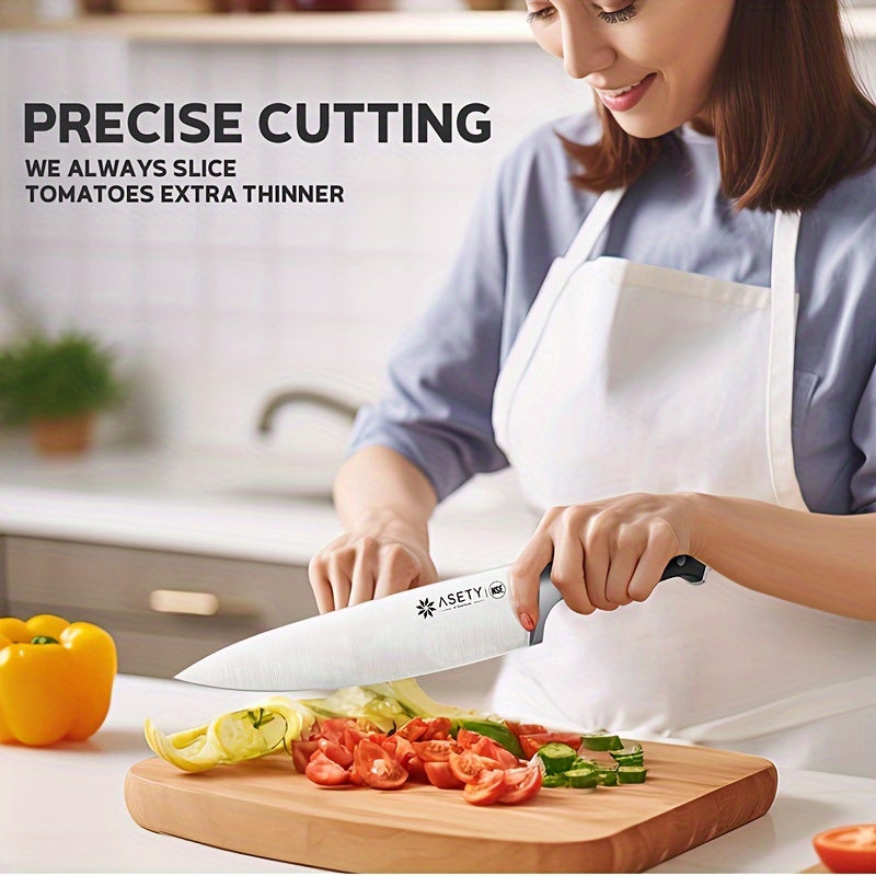 15 Pcs Kitchen Knife Set With Built-in Knife Sharpener Block