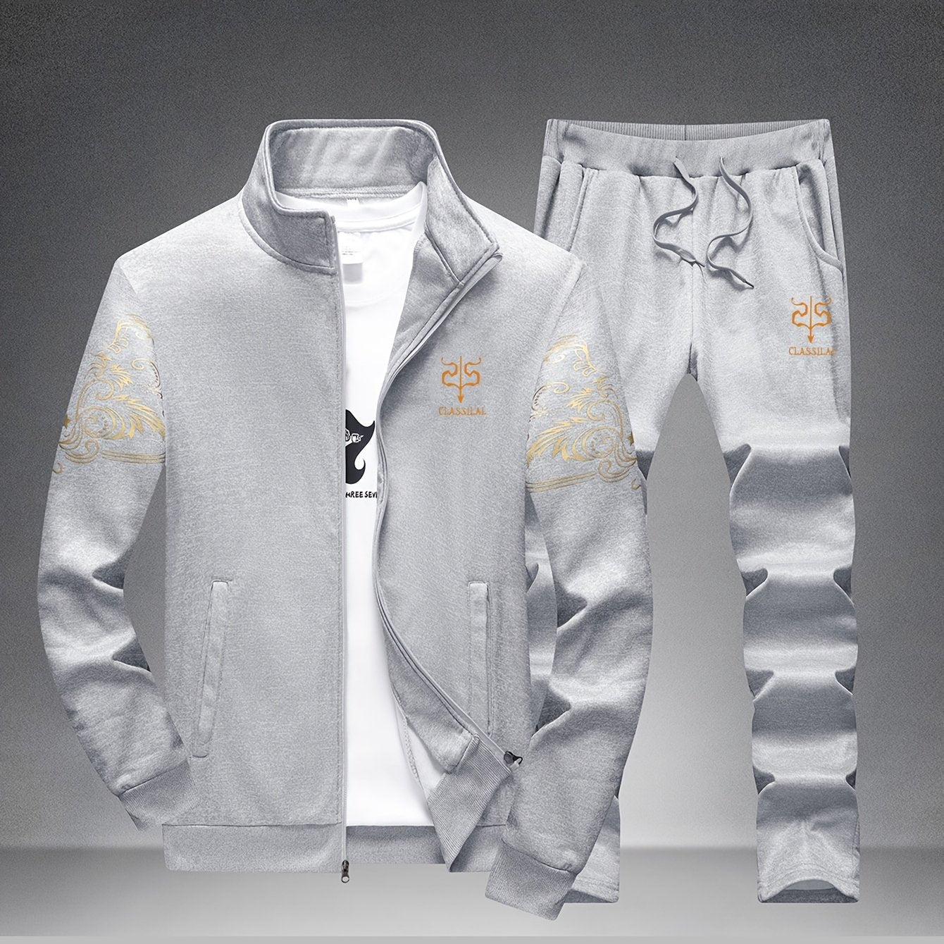 Men's Spring Autumn Style Zipper Open Cardigan - Sports Suit