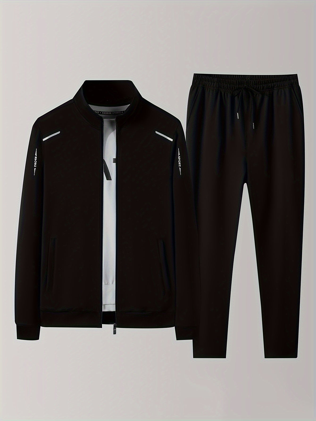 Men's Cozy Fleece Zip-up Jacket and Sweatpants Set